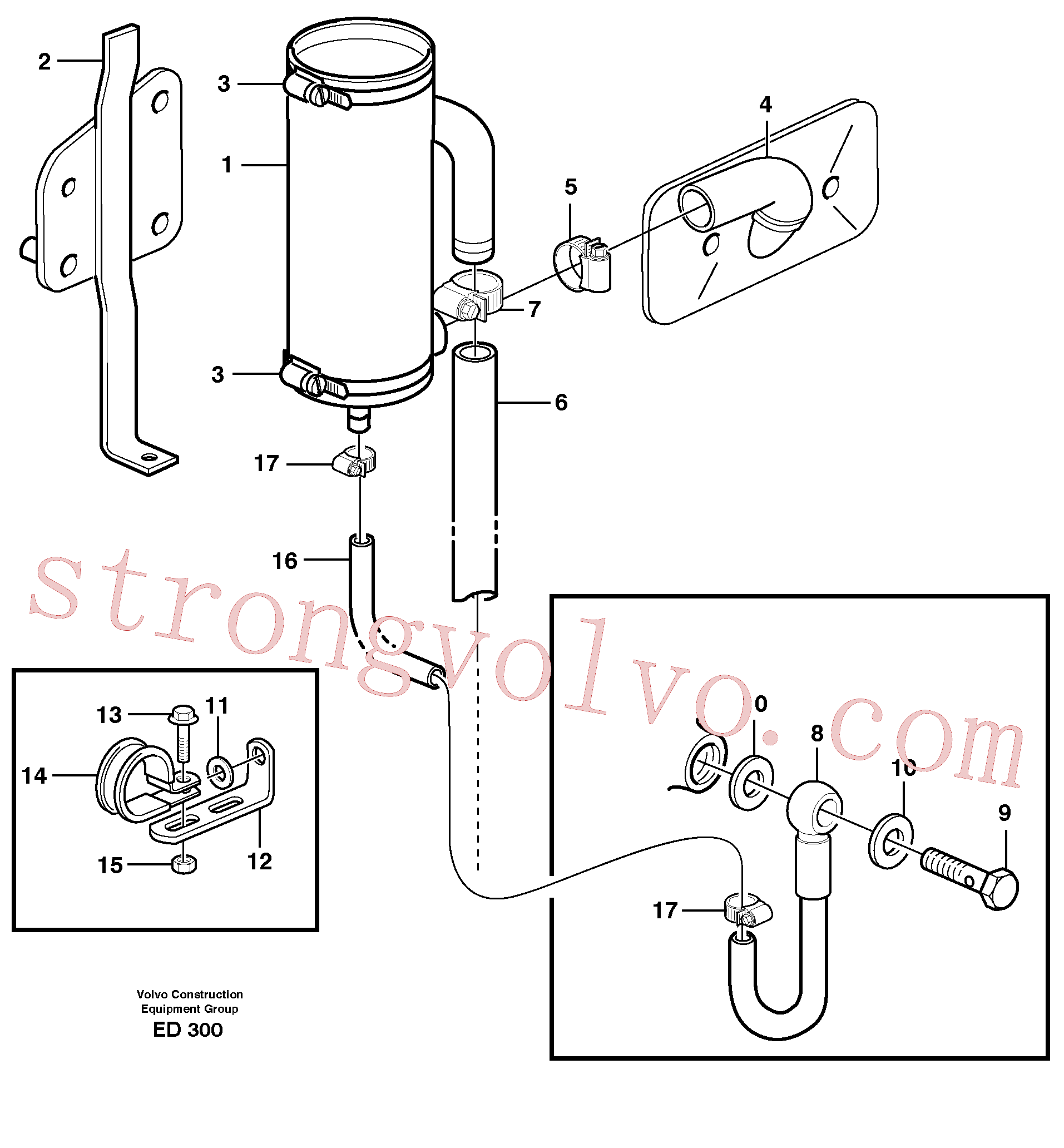 VOE927661 Volvo Ventilação do cárter(ED300 Montagem)