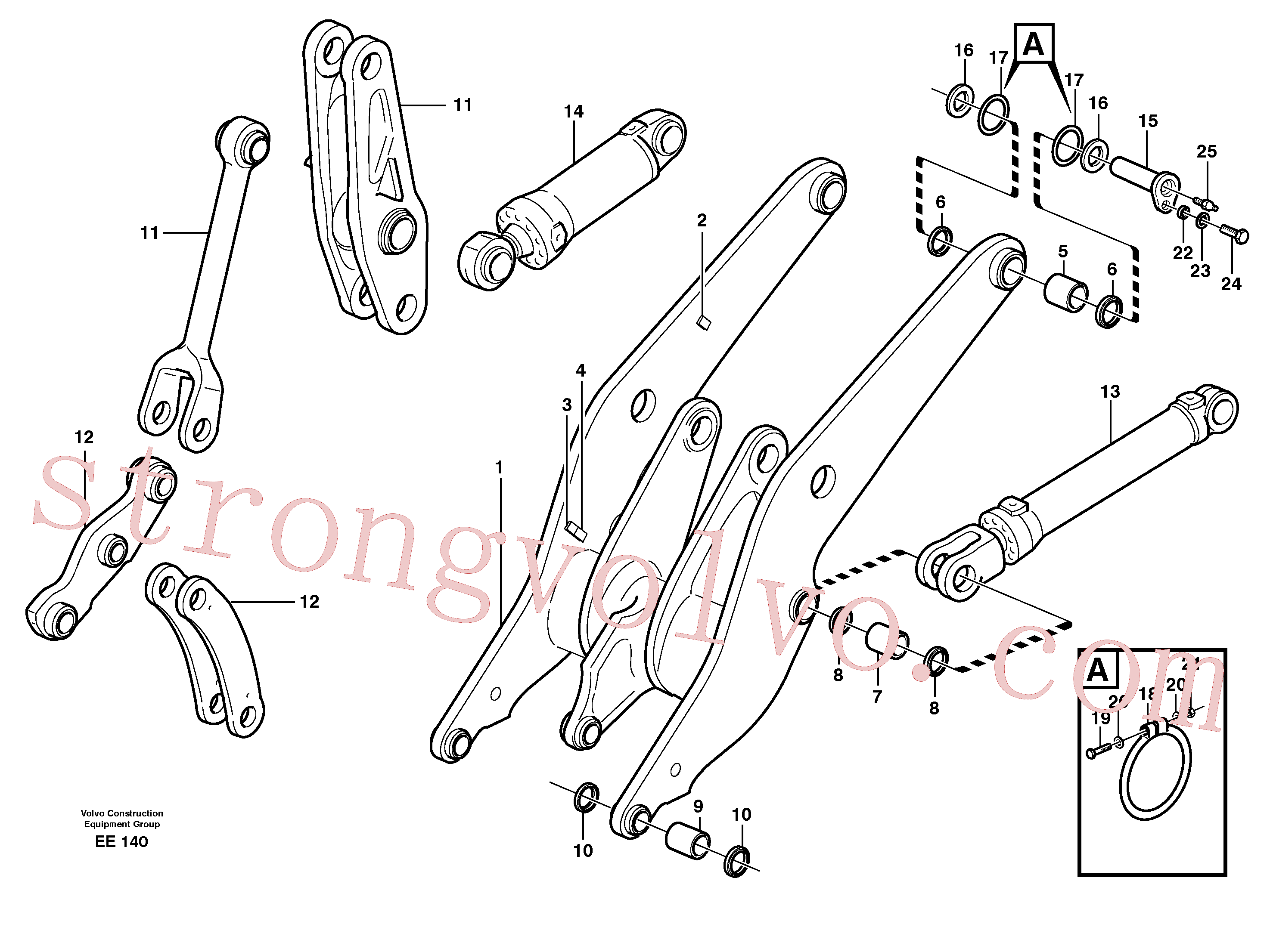 Volvo VOE11018444 Engraxadeira Volvo Acessórios para escavadeira