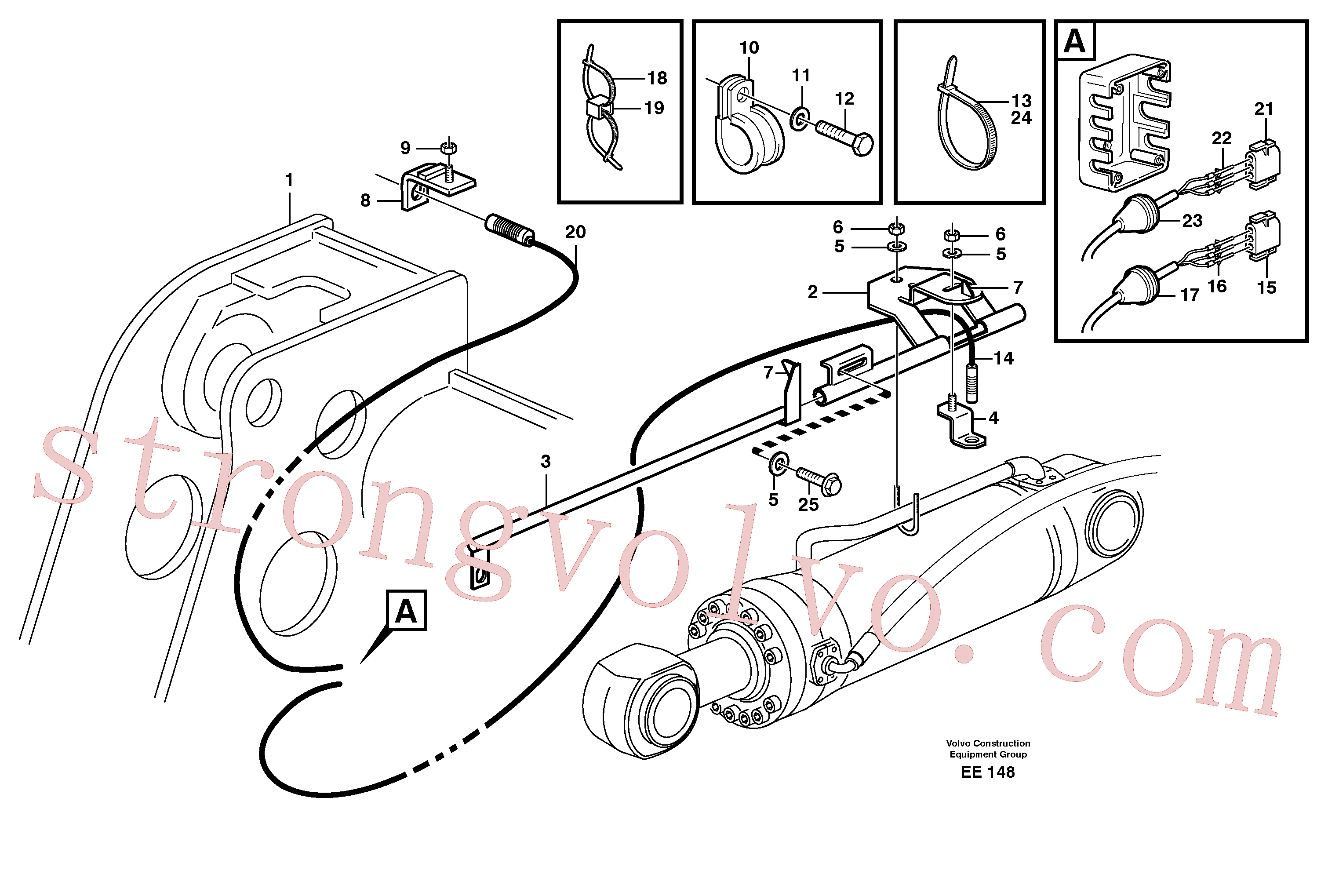 VOE11024585 Volvo Posicionador do balde e accionamento da lança(EE148 Montagem)