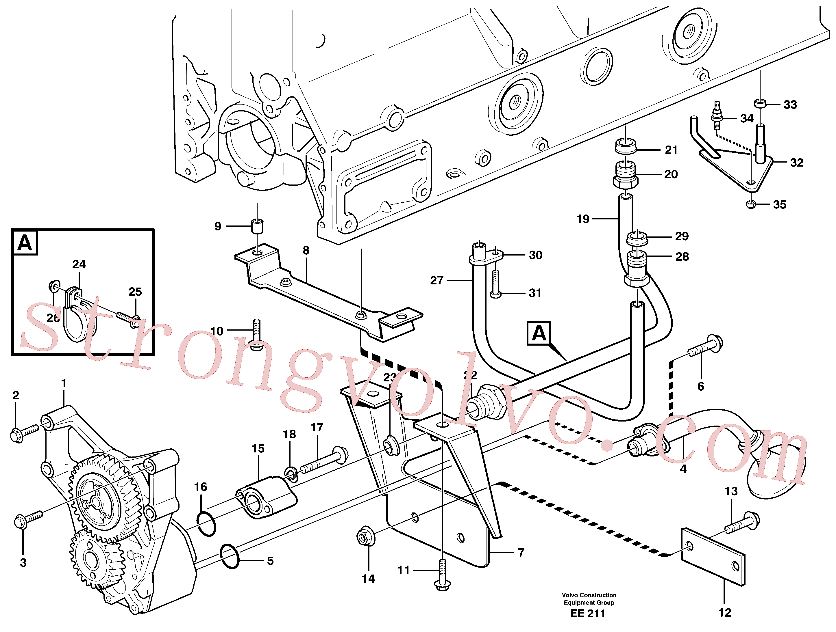 Volvo Montagem VOE965218 Parafuso Acessórios