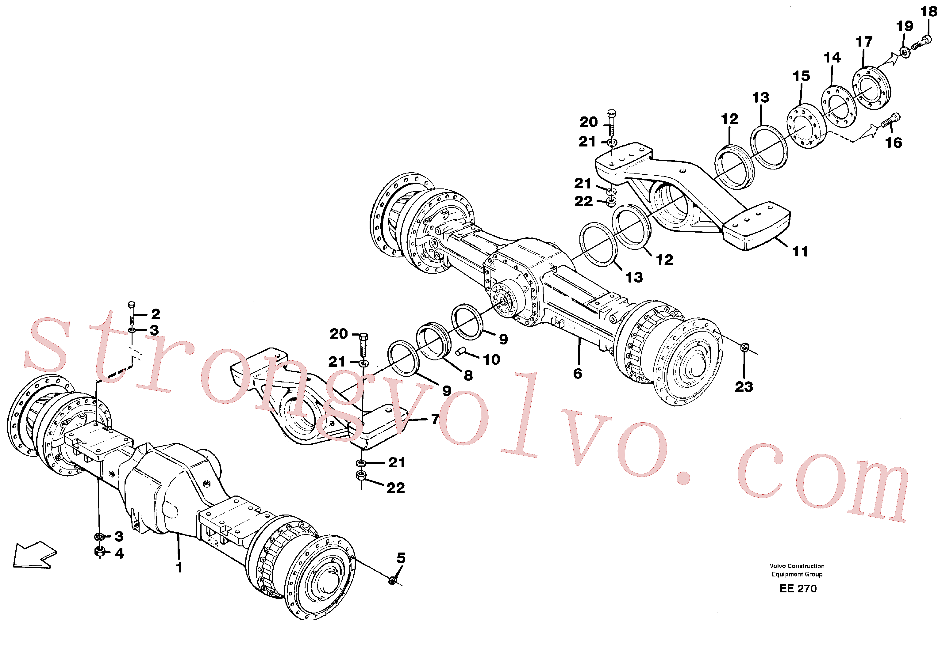 VOE997477 Volvo Eixos planetários com acessórios(EE270 Montagem)