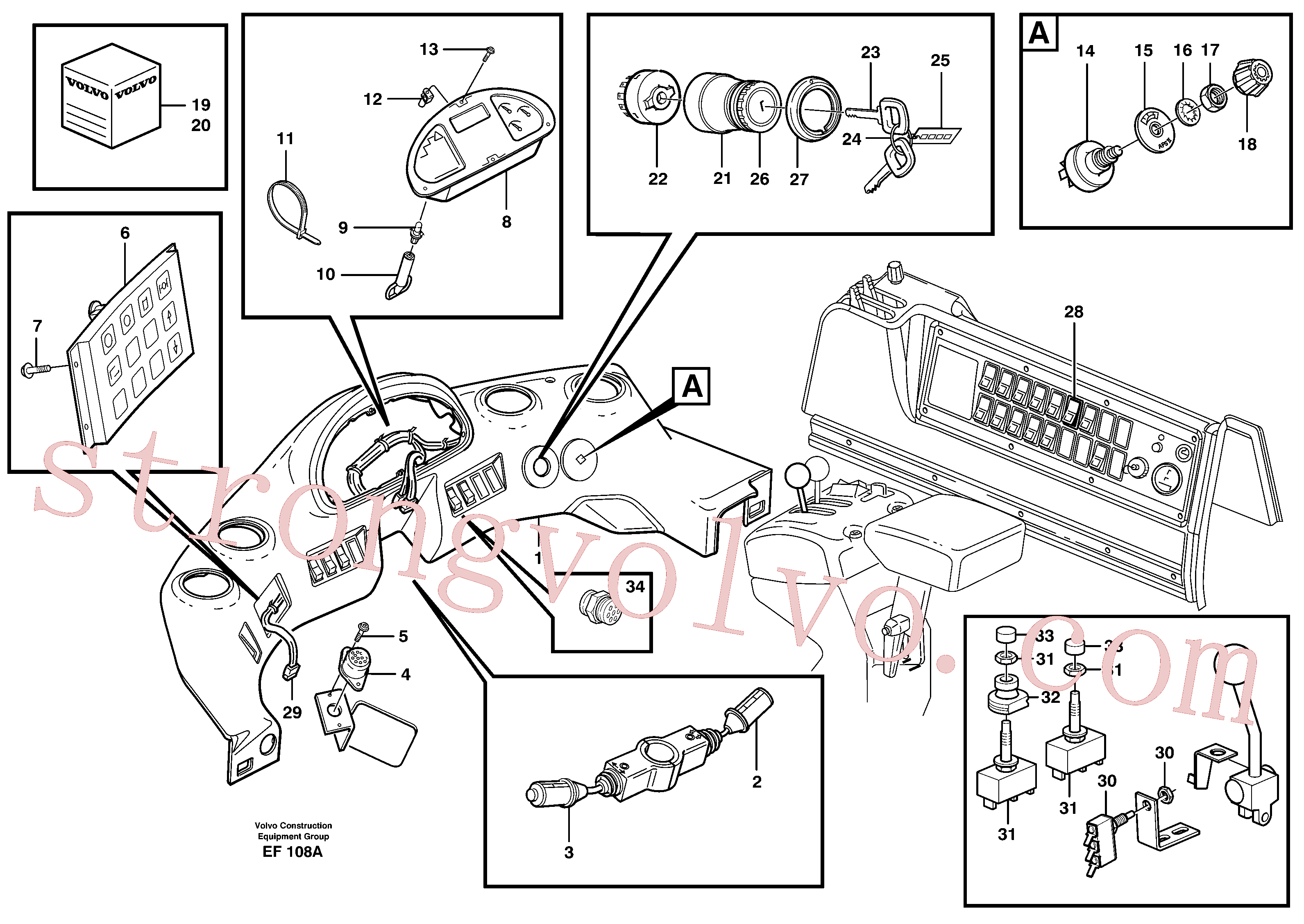 VOE11003679 Volvo Painel de instrumentos(EF108A Montagem)
