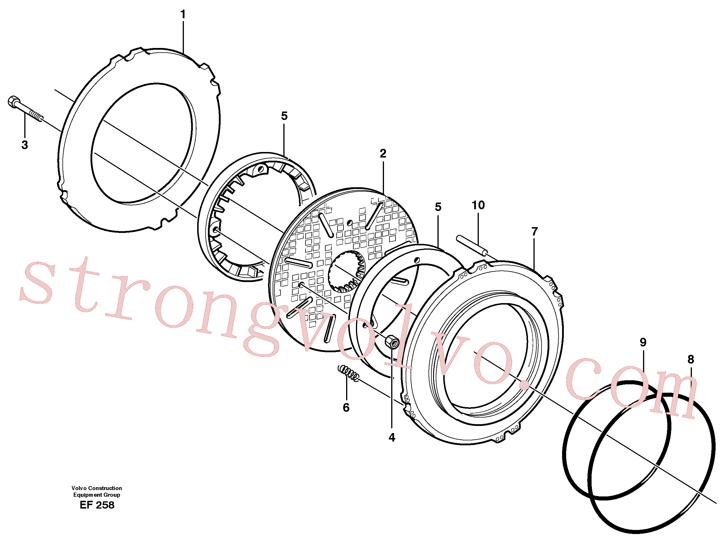 VOE11102354 Brake plate Inscreva-se para Volvo Acessórios para escavadeira