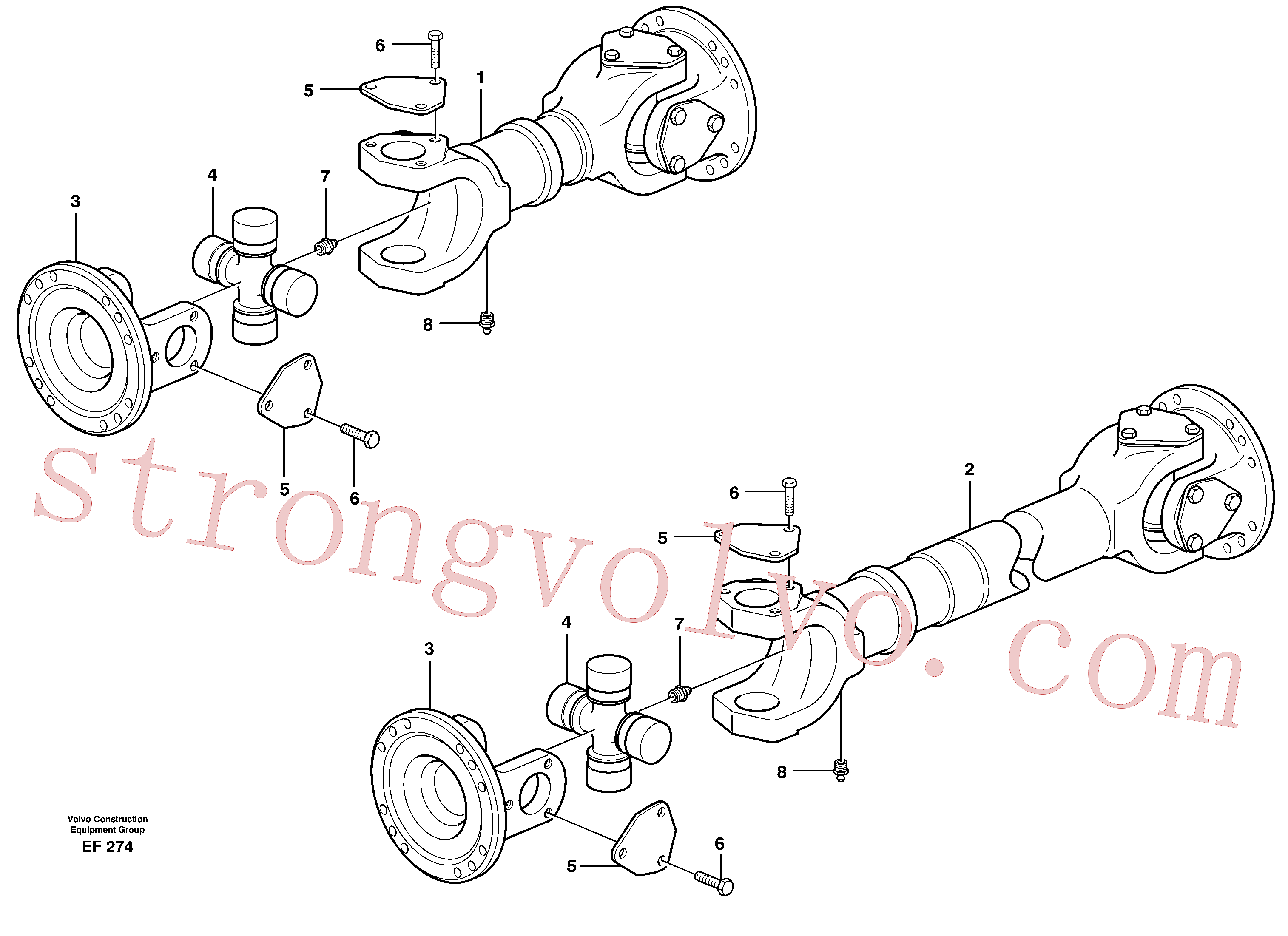 VOE11027393 Volvo Veio de hélice(EF274 Montagem)