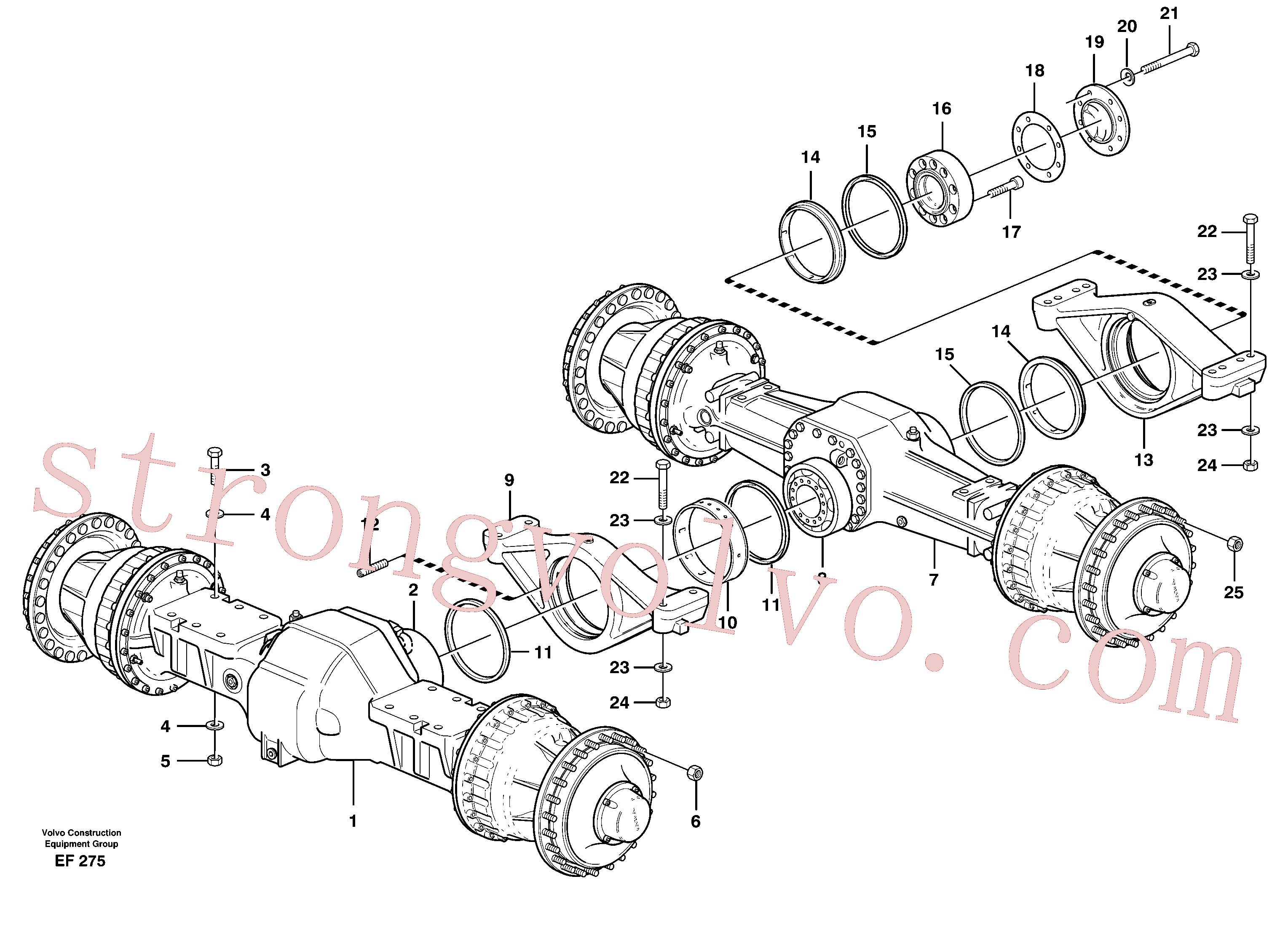 VOE870973 Volvo Eixos planetários com acessórios(EF275 Montagem)