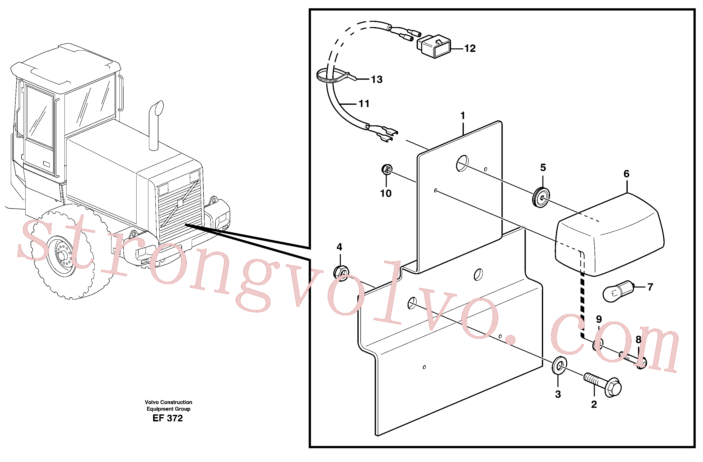 VOE14210353 Volvo Luz de sinal.(EF372 Montagem)