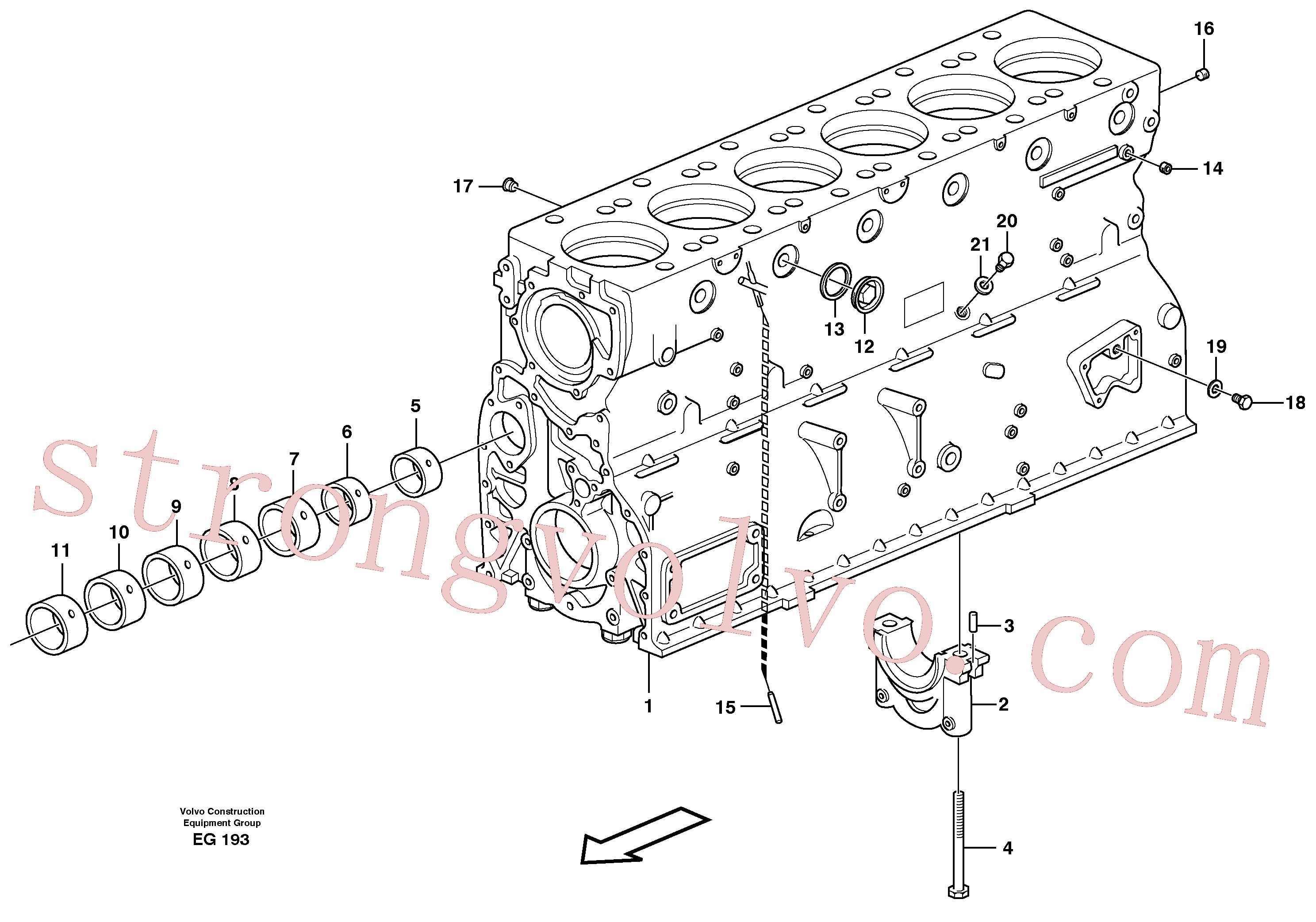 VOE467367 Volvo Bloco do motor(EG193 Montagem)
