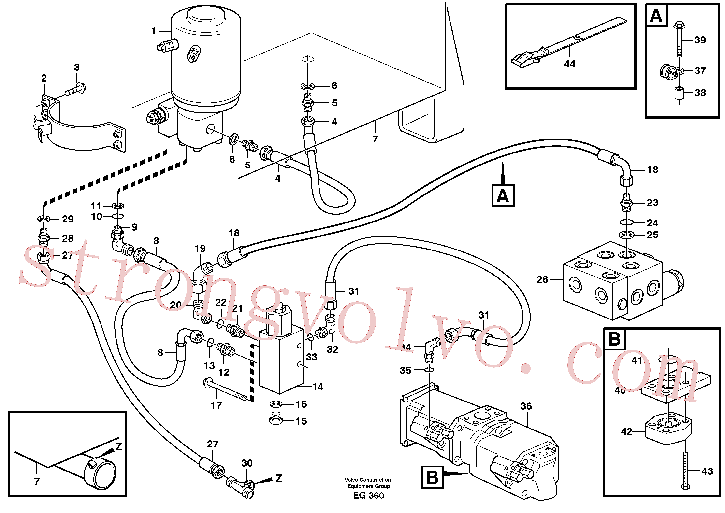 VOE944524 Volvo Sistema de direcção auxiliar(EG360 Montagem)
