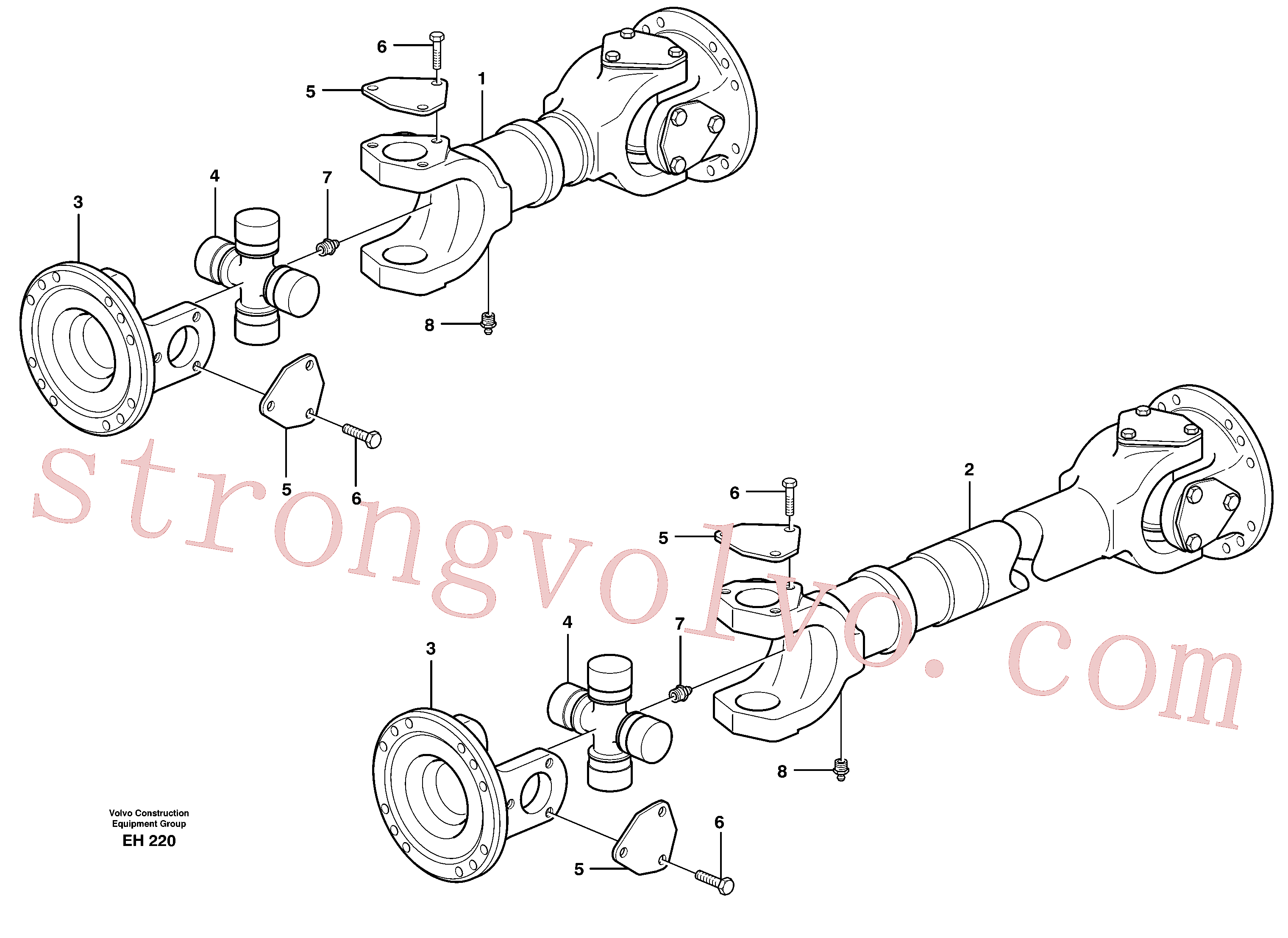 VOE11027393 Volvo Veio de hélice(EH220 Montagem)