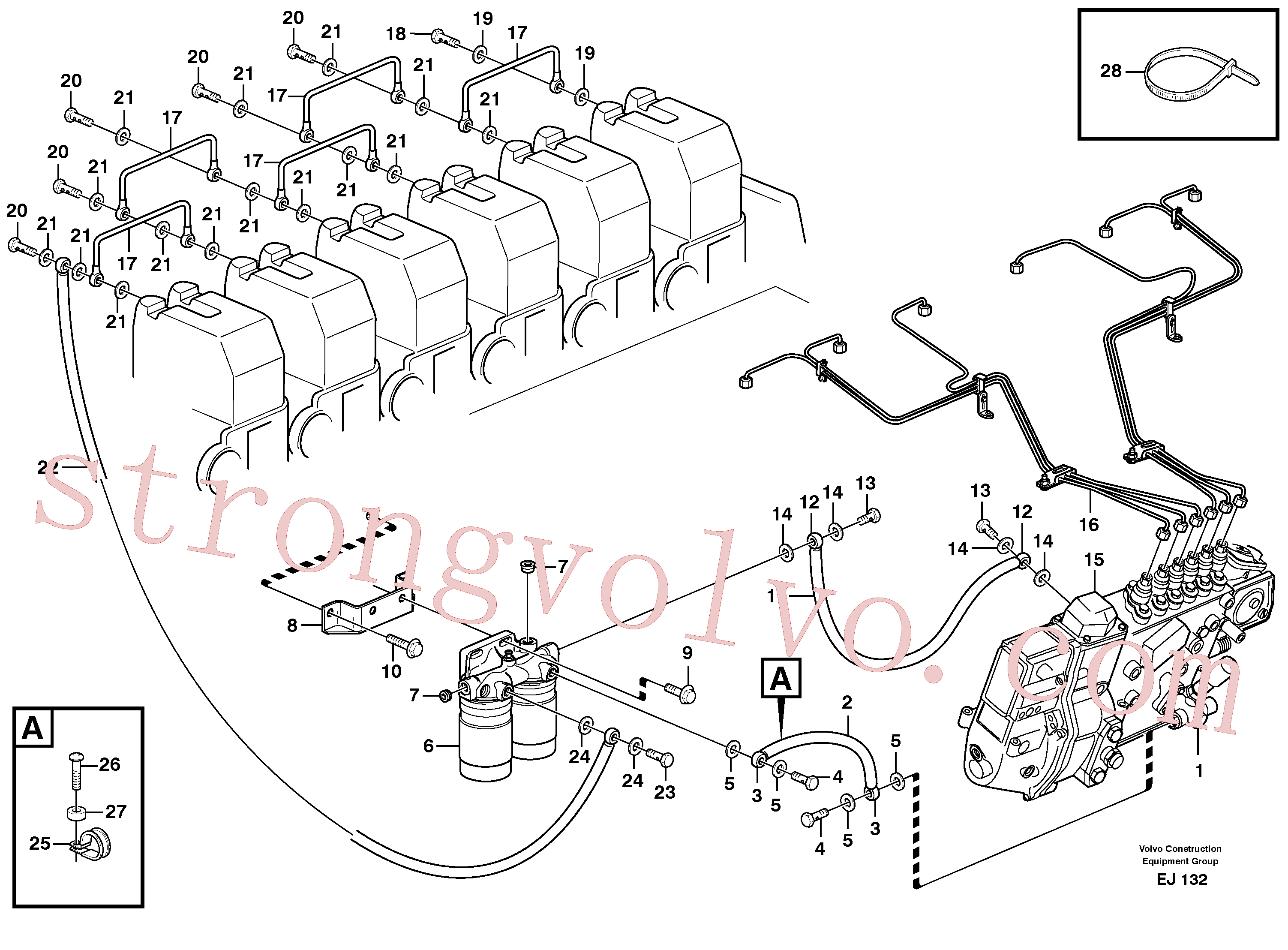 Volvo Montagem VOE7074033 Parafuso união Acessórios