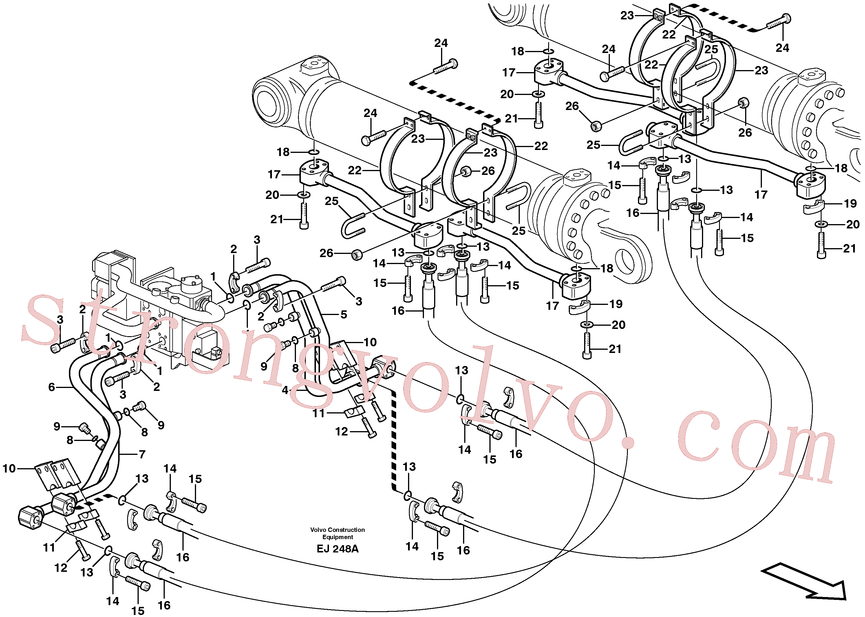 VOE14264423 Volvo Função de elevação(EJ248A Montagem)