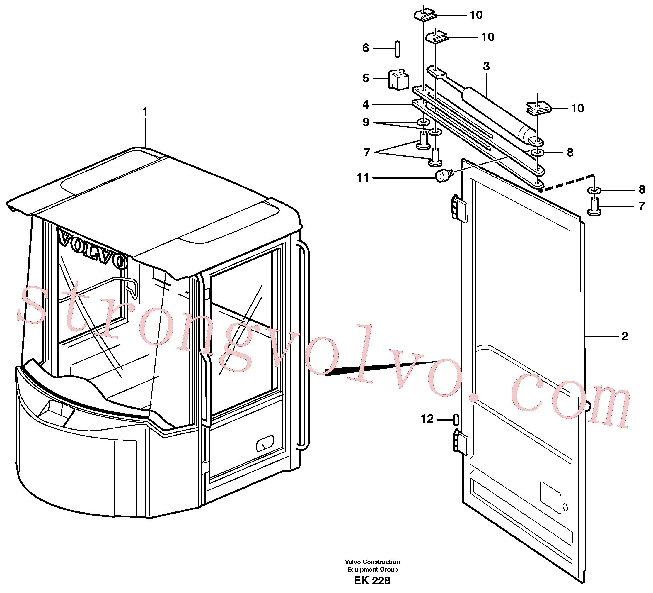 VOE947757 Volvo Porta com acessórios(EK228 Montagem)