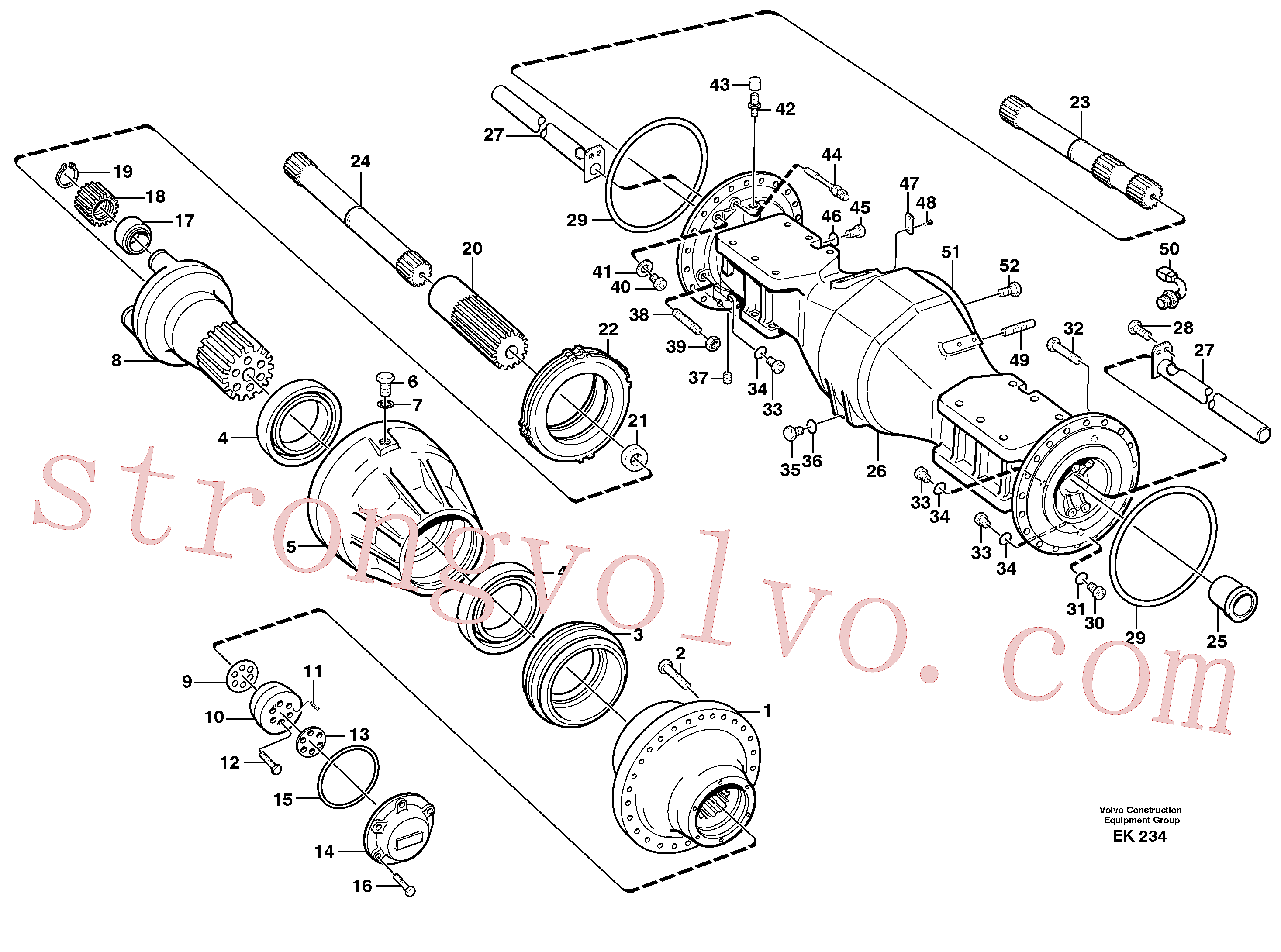 VOE11419485 Volvo Veio planetário, dianteiro(EK234 Montagem)