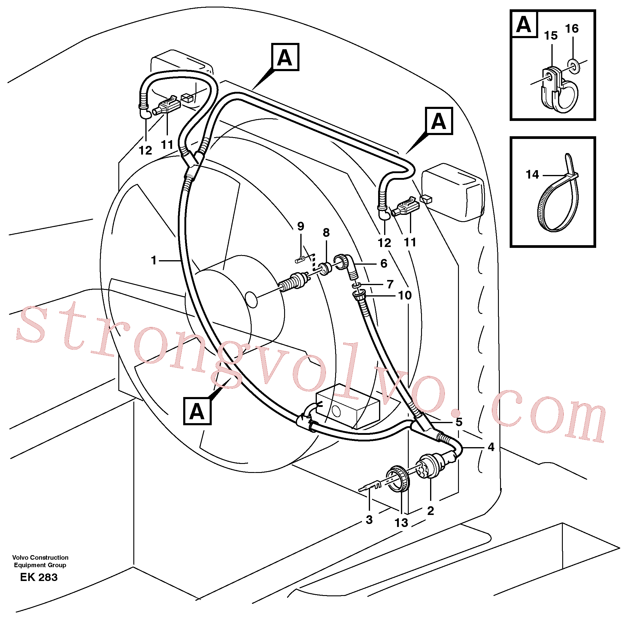 VOE11039262 Volvo Cablagem, radiador(EK283 Montagem)