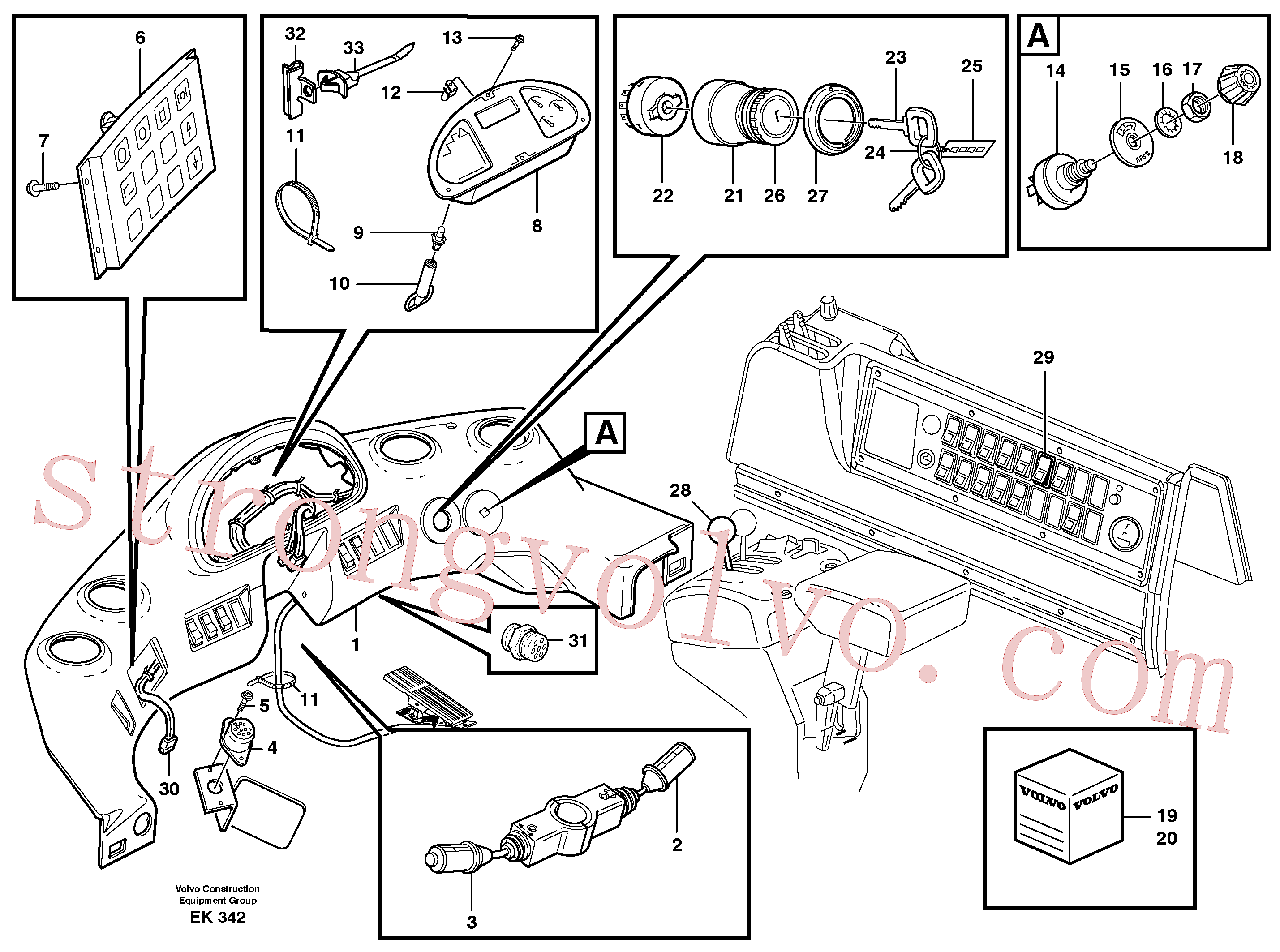 VOE13966327 Lâmpada Volvo escavadeira