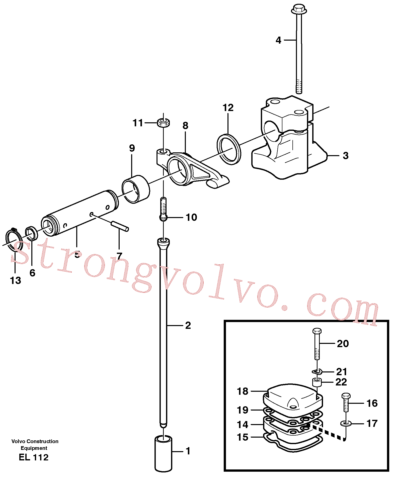 VOE955532 Volvo Mecanismo de válvula(EL112 Montagem)