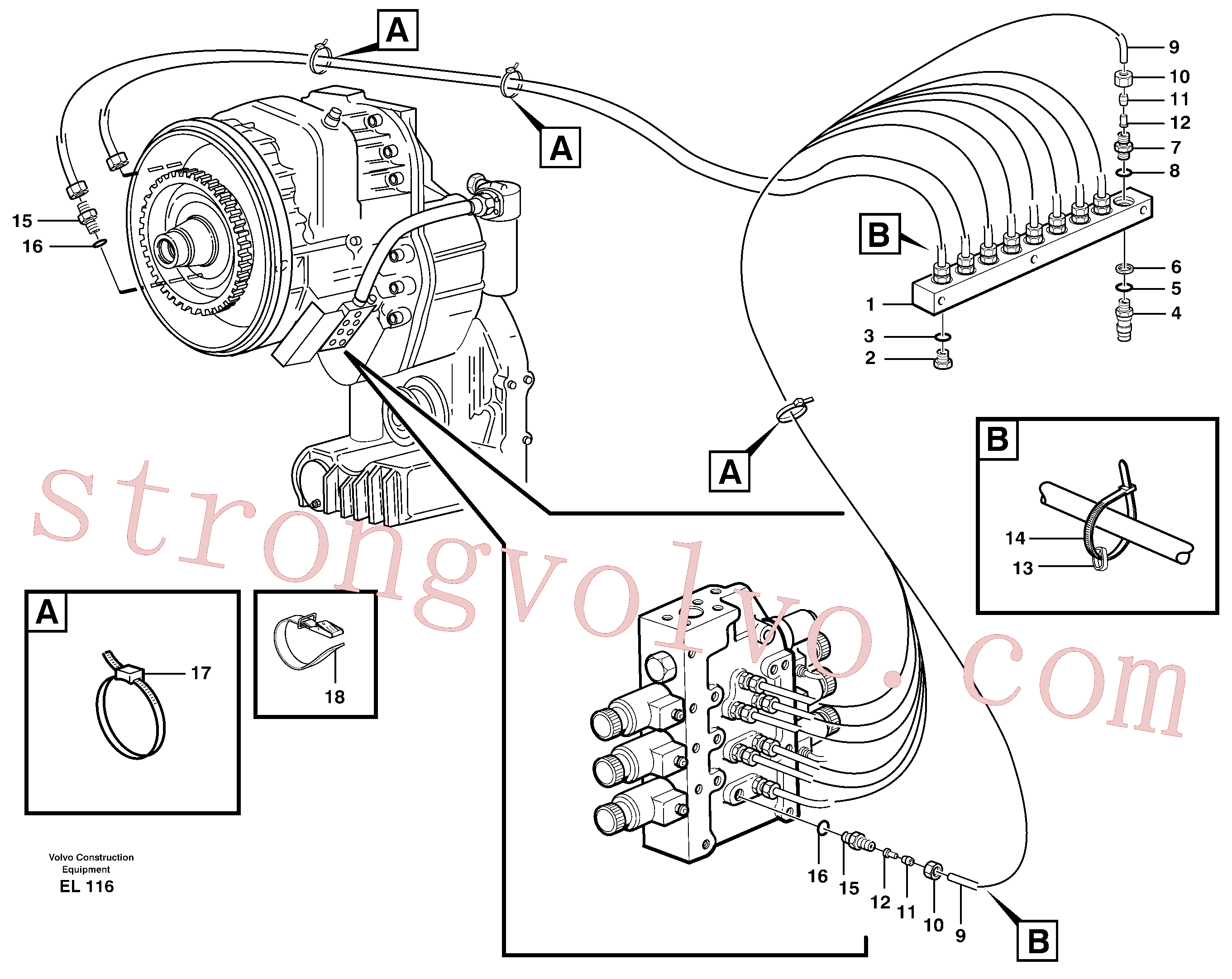 VOE11130884 Volvo Bloco de testes(EL116 Montagem)