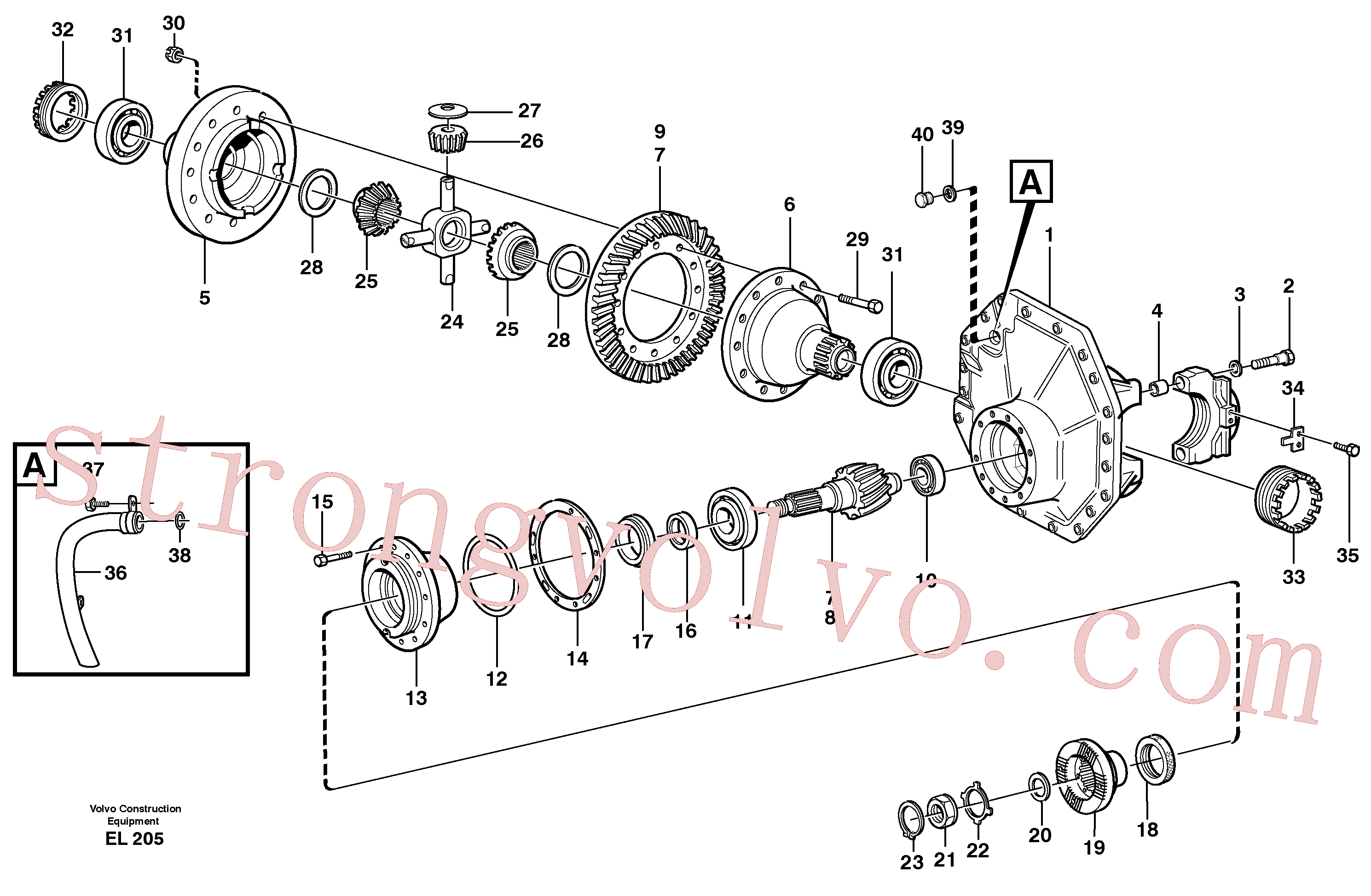Volvo Montagem VOE1523624 Luva espaçadora Acessórios