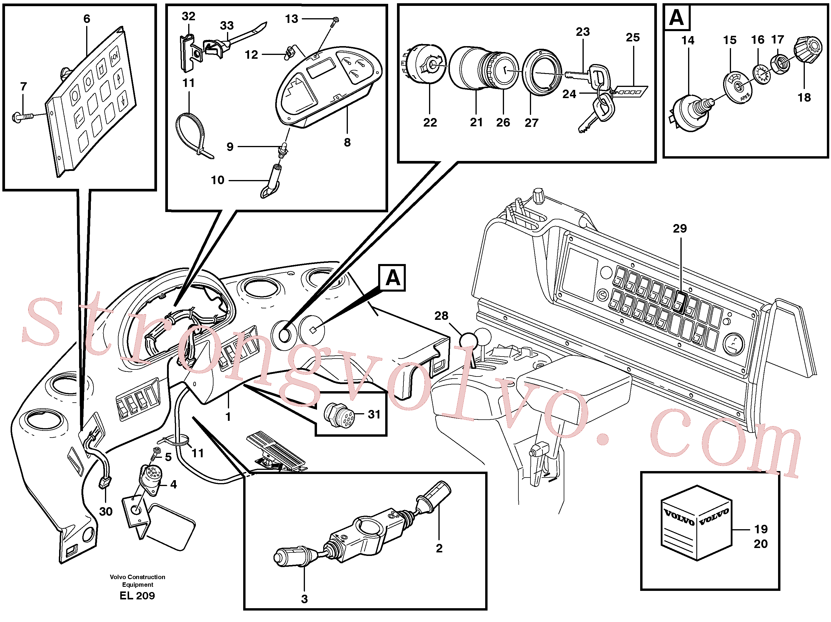 VOE13966327 Volvo Painel de instrumentos(EL209 Montagem)