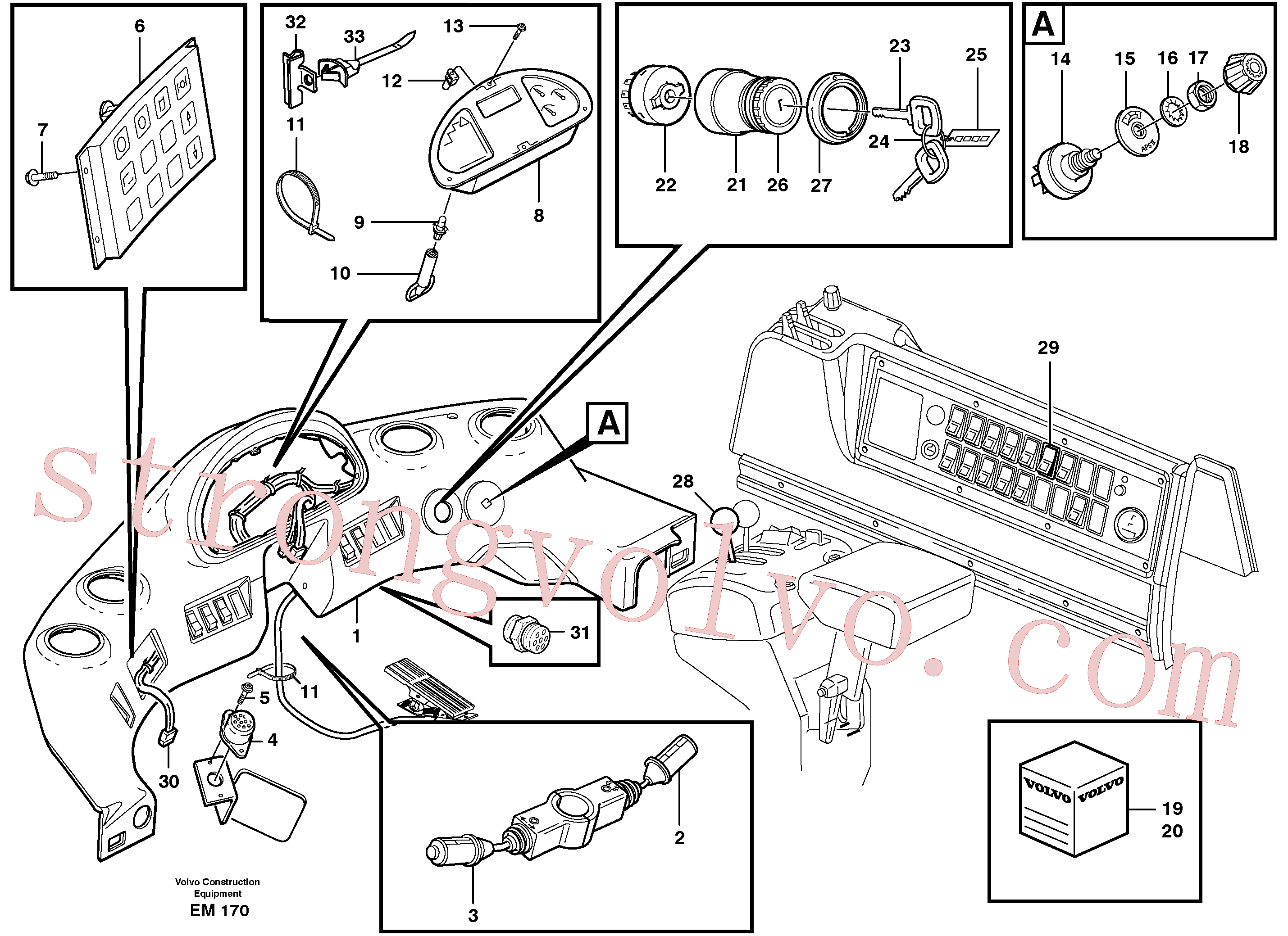 Volvo Montagem VOE966327 Lâmpada Acessórios