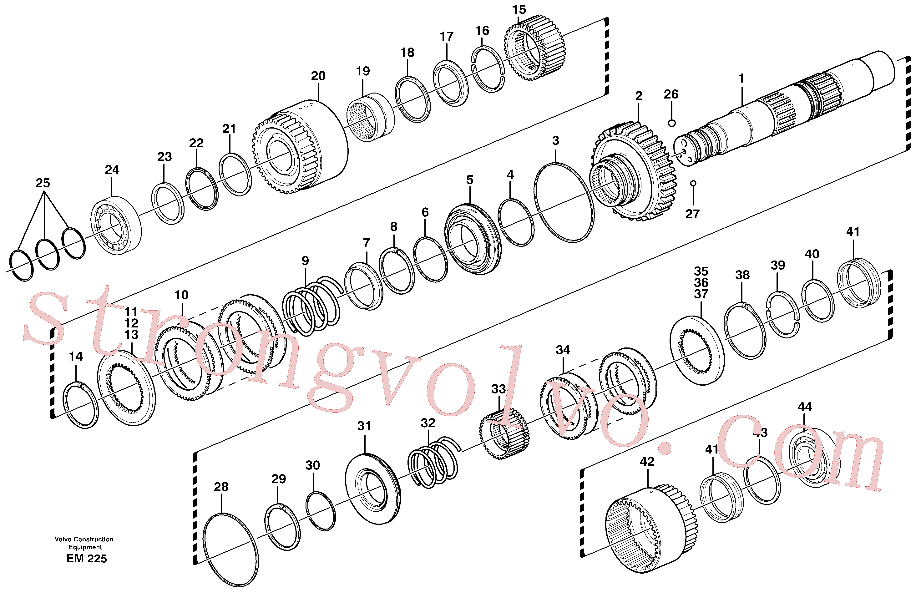 VOE11037827 Anel trava Volvo escavadeira