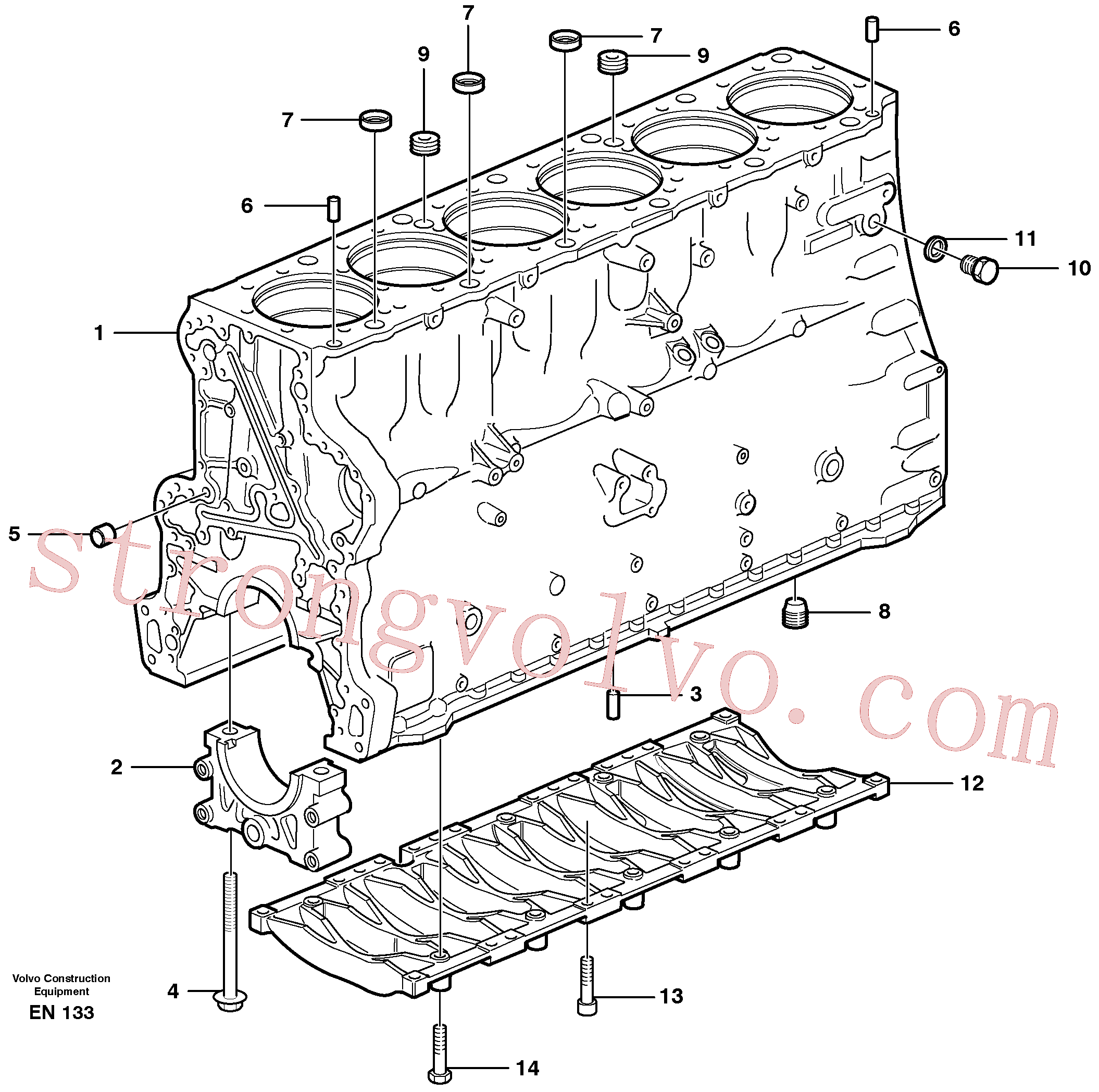 VOE11992 Volvo Bloco do motor(EN133 Montagem)