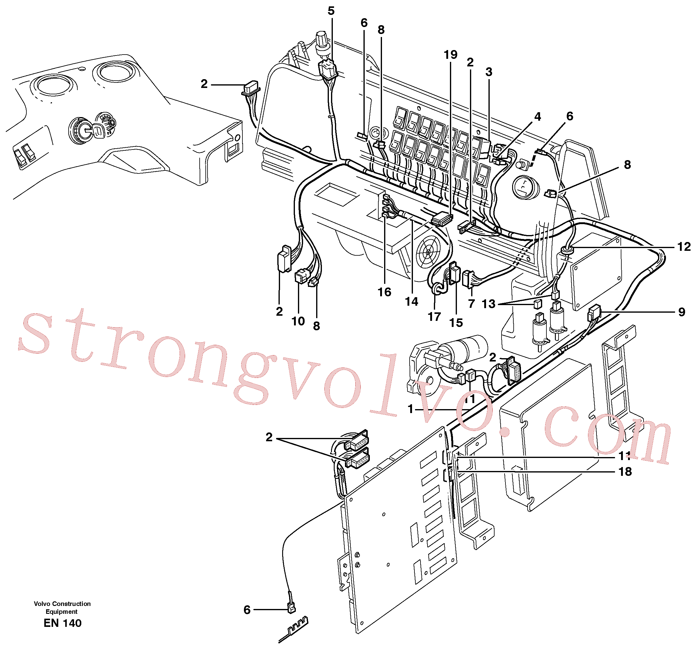 VOE4803454 Volvo Cablagem, painel de comando(EN140 Montagem)
