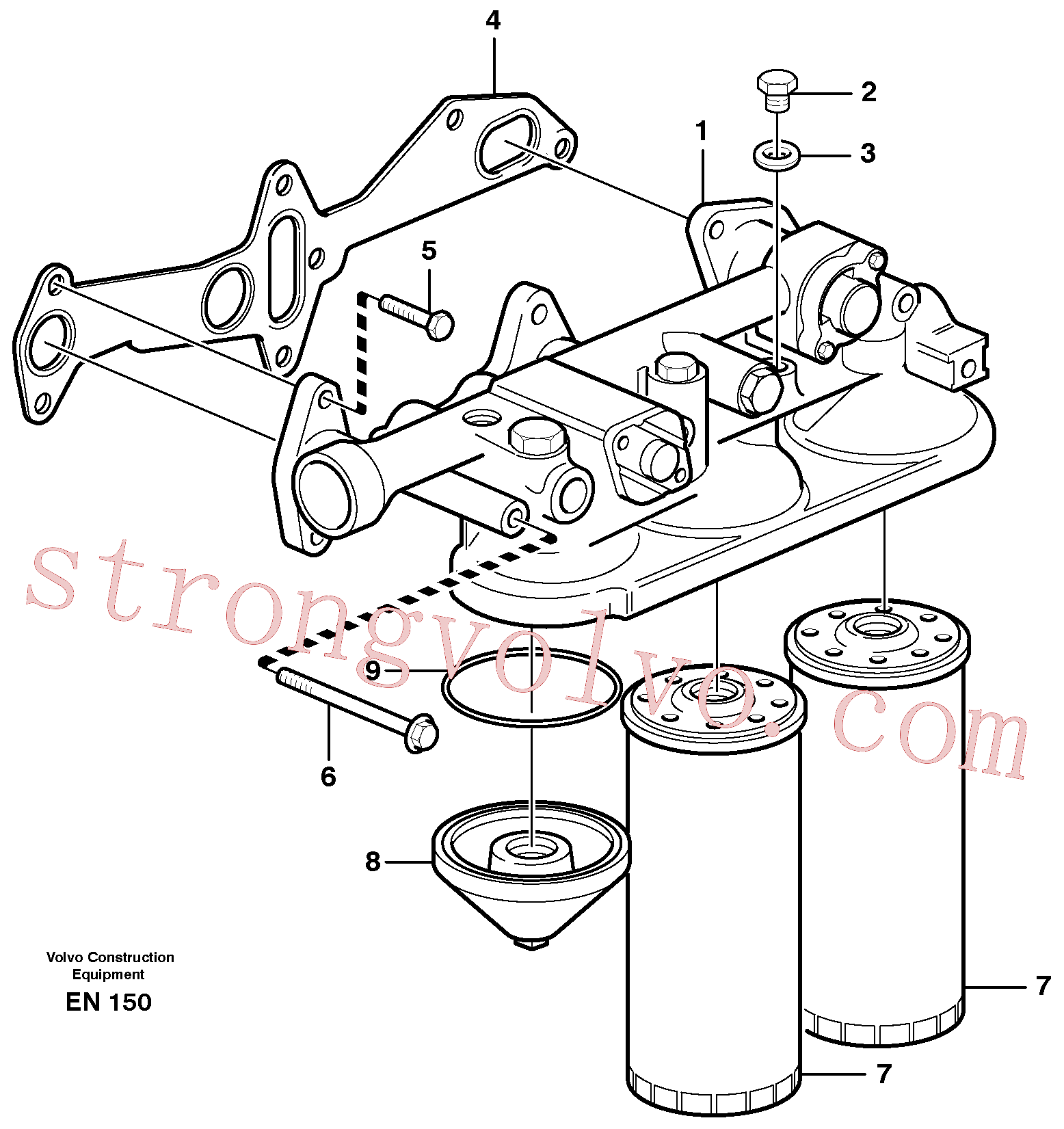 VOE13948981 Volvo Filtro de óleo com acessórios(EN150 Montagem)