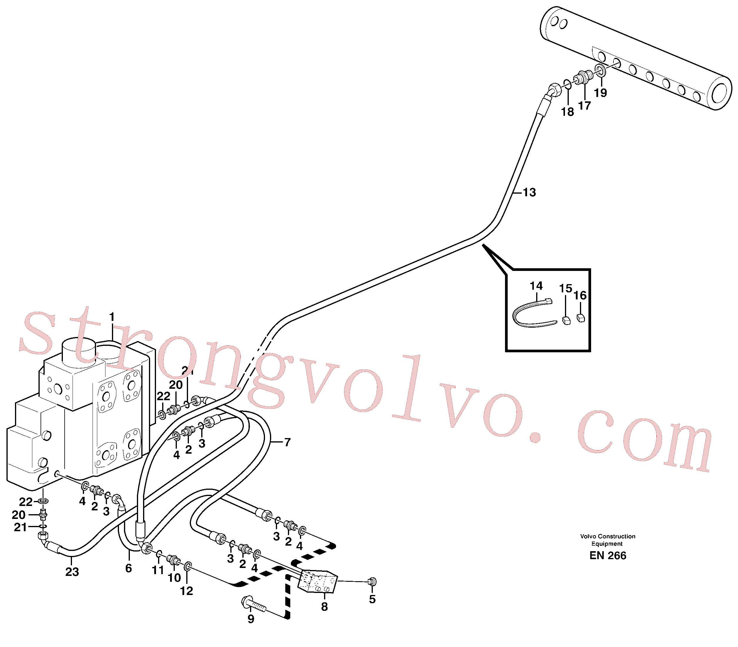 VOE11148958 Volvo Linha de drenagem - válvula de controlo(EN266 Montagem)