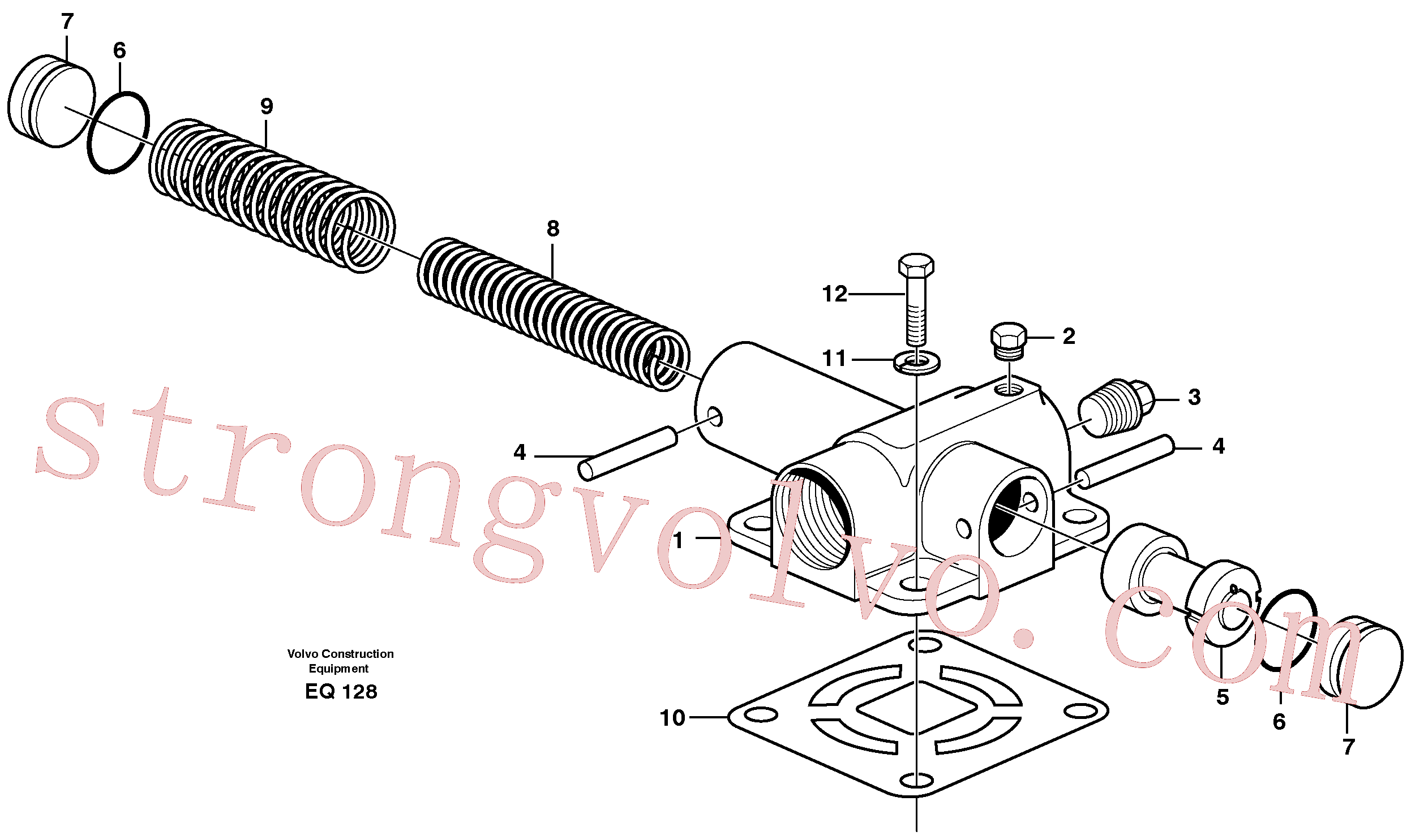 VOE947814 Volvo Válvula de limitação da pressão(EQ128 Montagem)