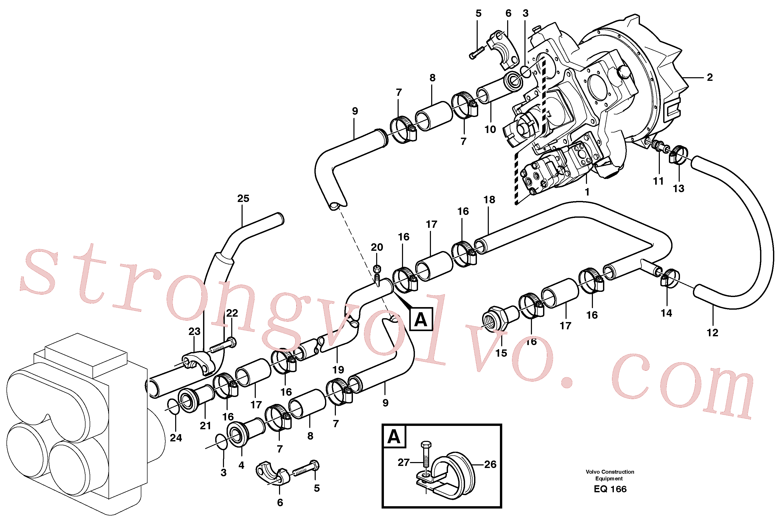 Volvo Acessórios para escavadeira RM95706222 Meia flange Acessórios