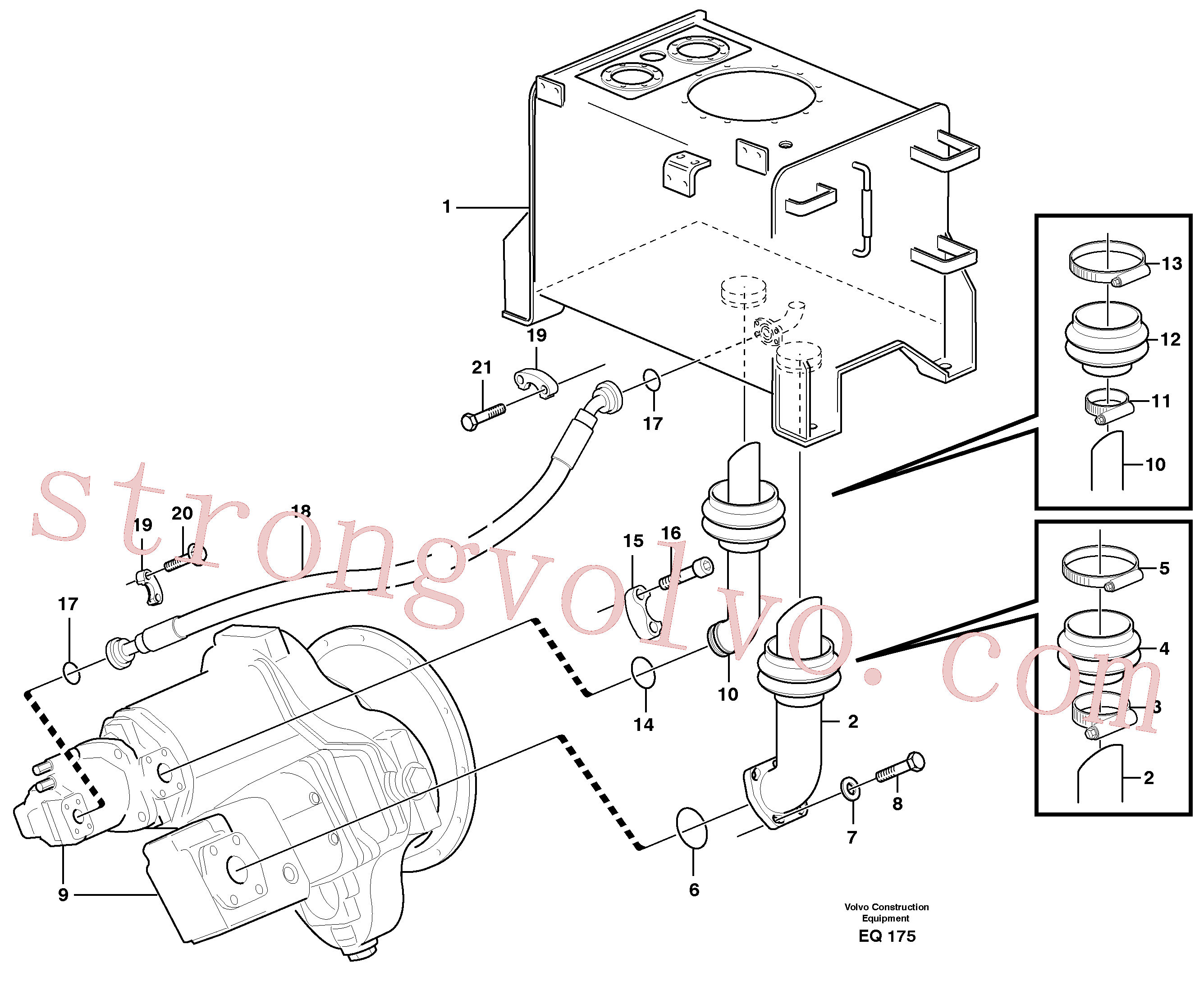 VOE14211586 Volvo Linha de sucção tanque - bomba(EQ175 Montagem)