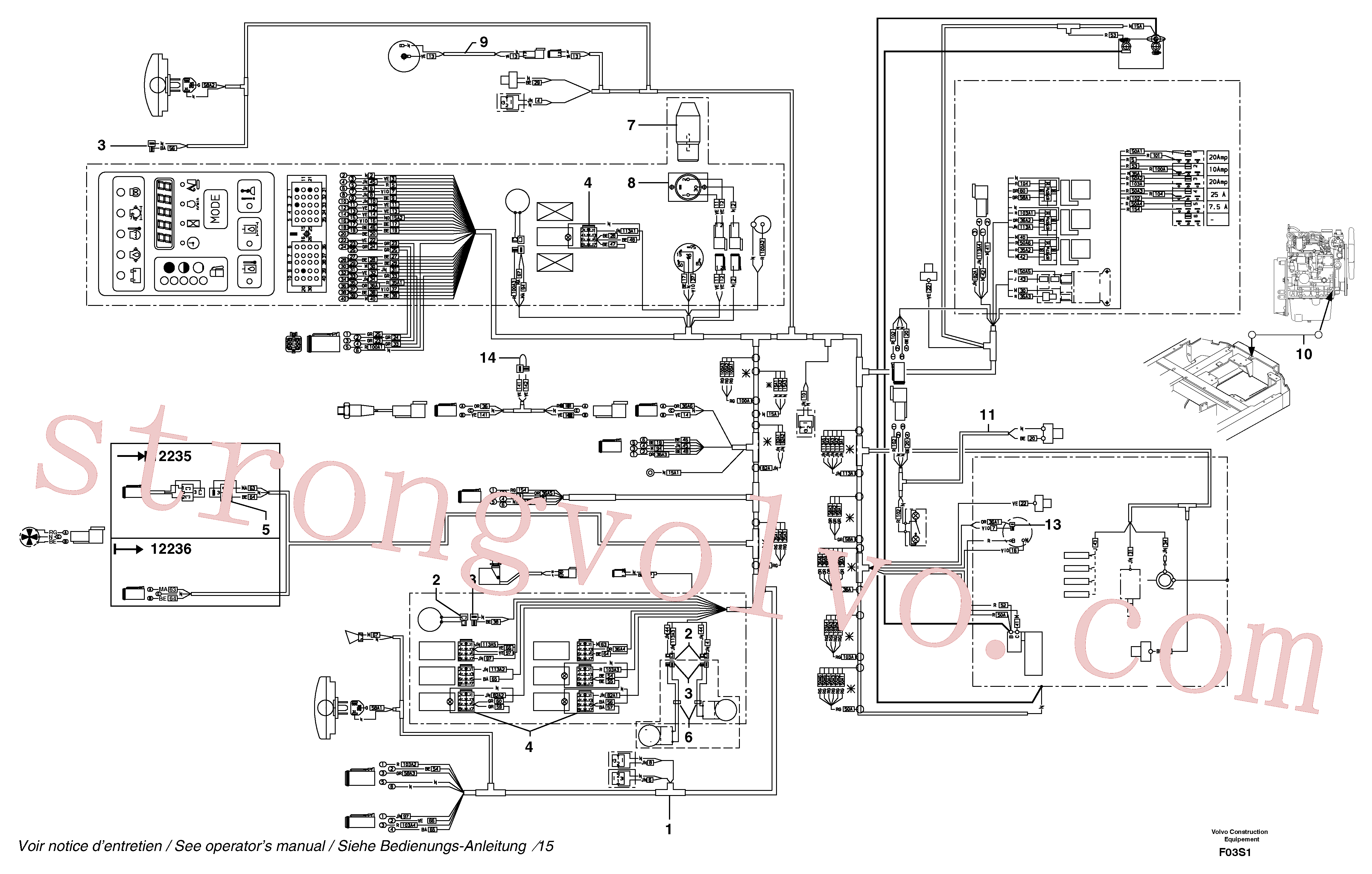 Volvo PJ5720279 Wire harness Volvo Acessórios para escavadeira