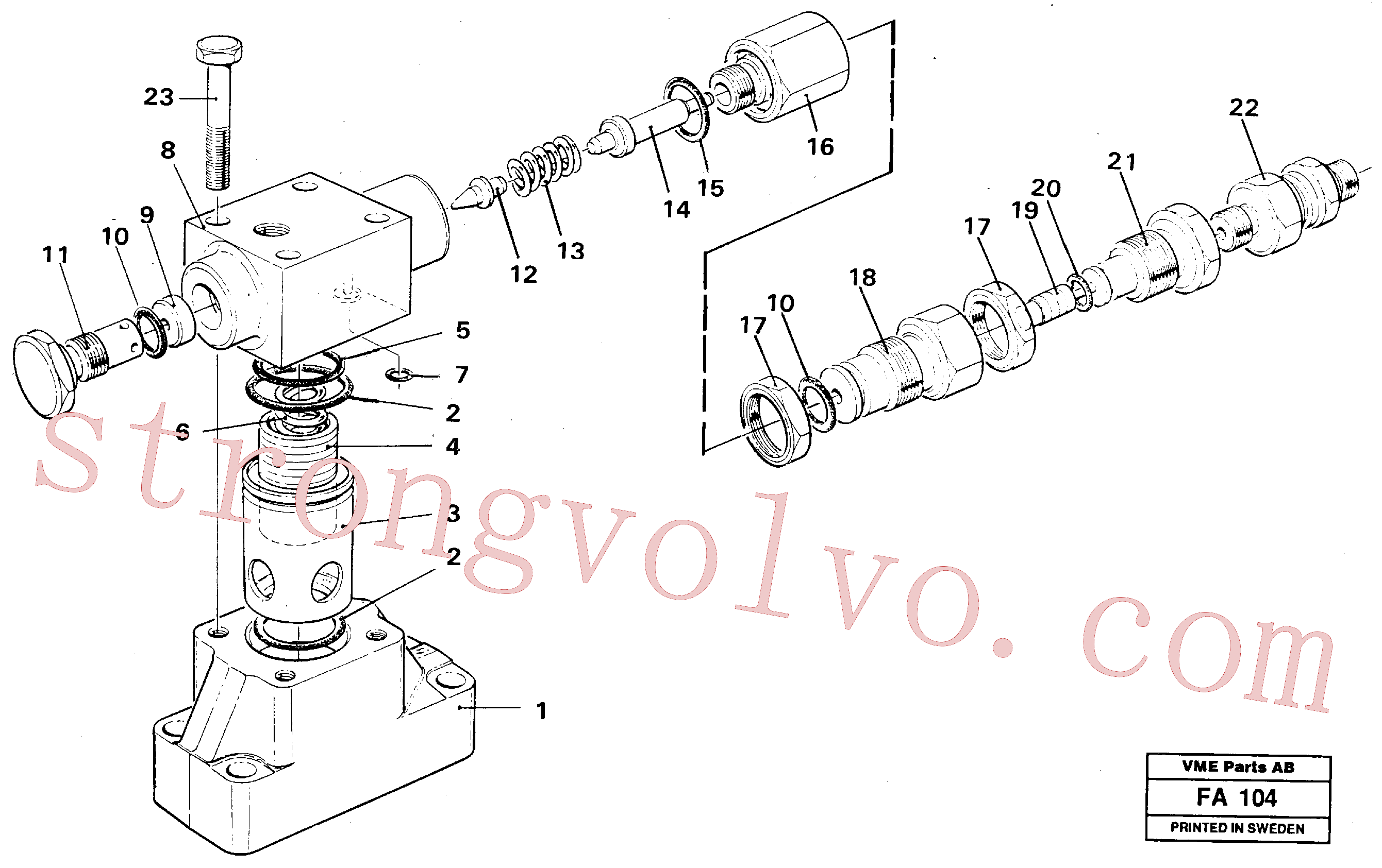 Volvo Montagem VOE14241445 Válvula limitadora de pressão Acessórios