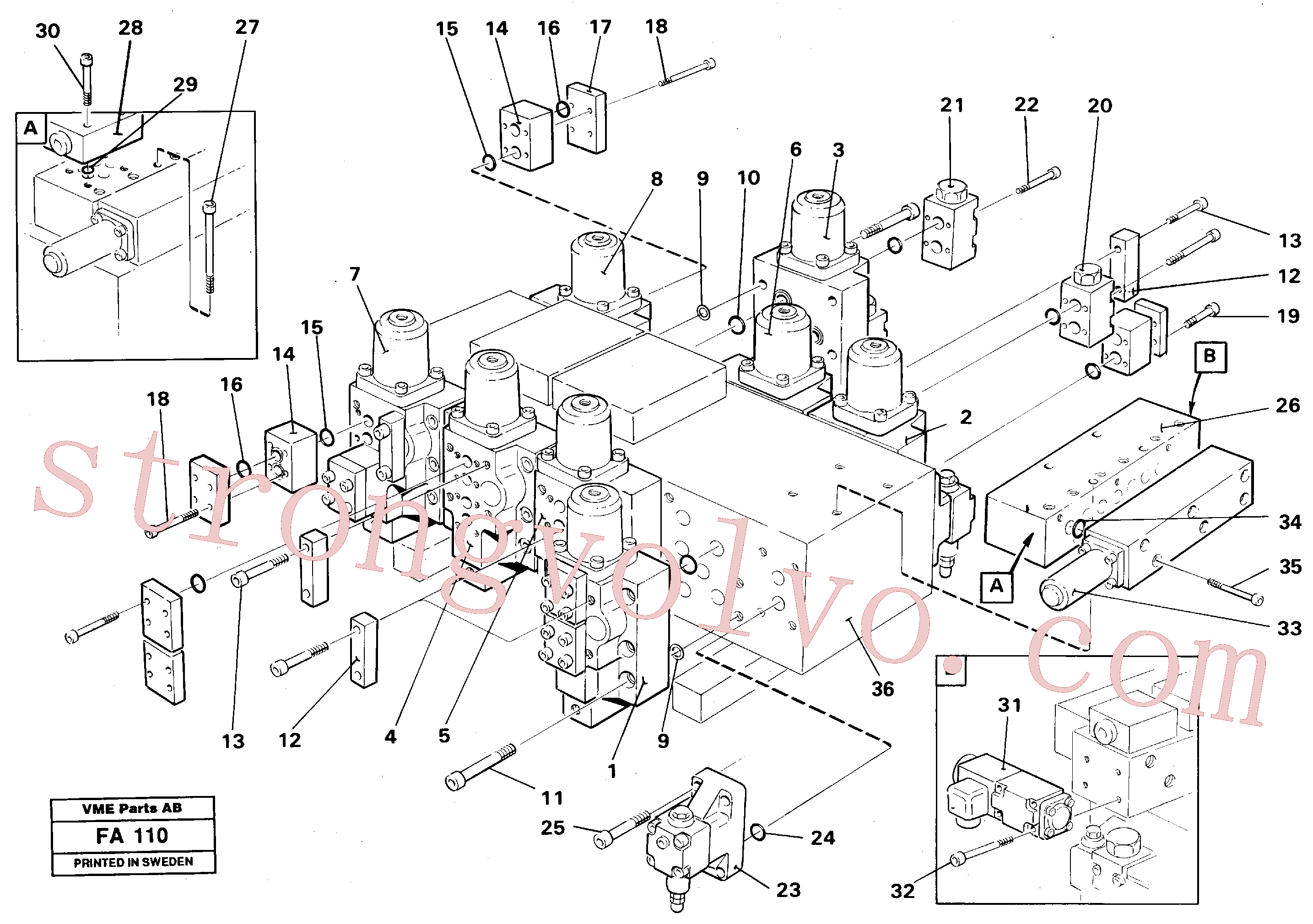 VOE14261819 Directional Valve Inscreva-se para Volvo Acessórios para escavadeira