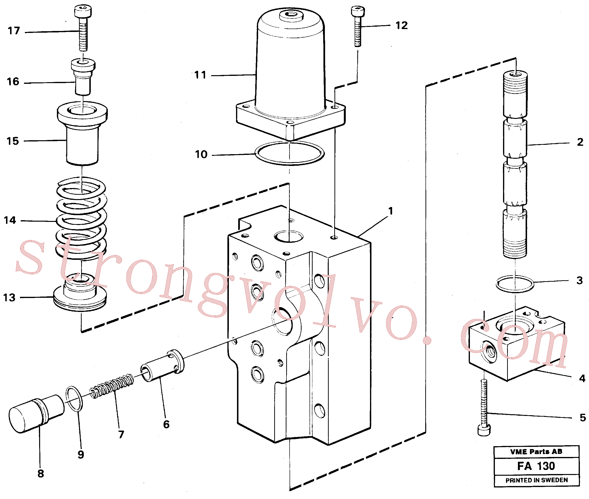 Volvo Montagem VOE14249864 Directional Valve Acessórios