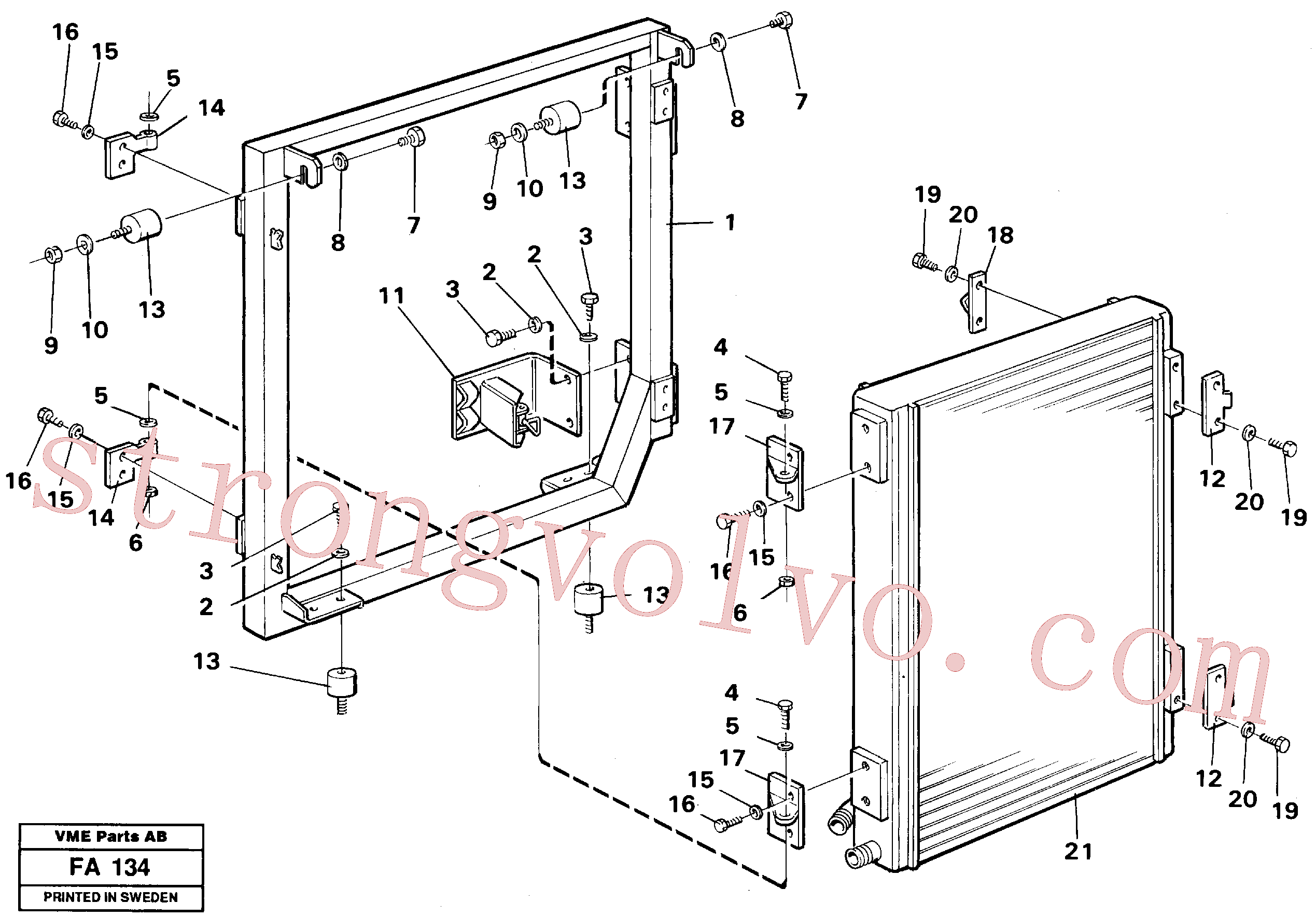 VOE14257541 Volvo Refrigerador de óleo hidráulico(FA134 Montagem)
