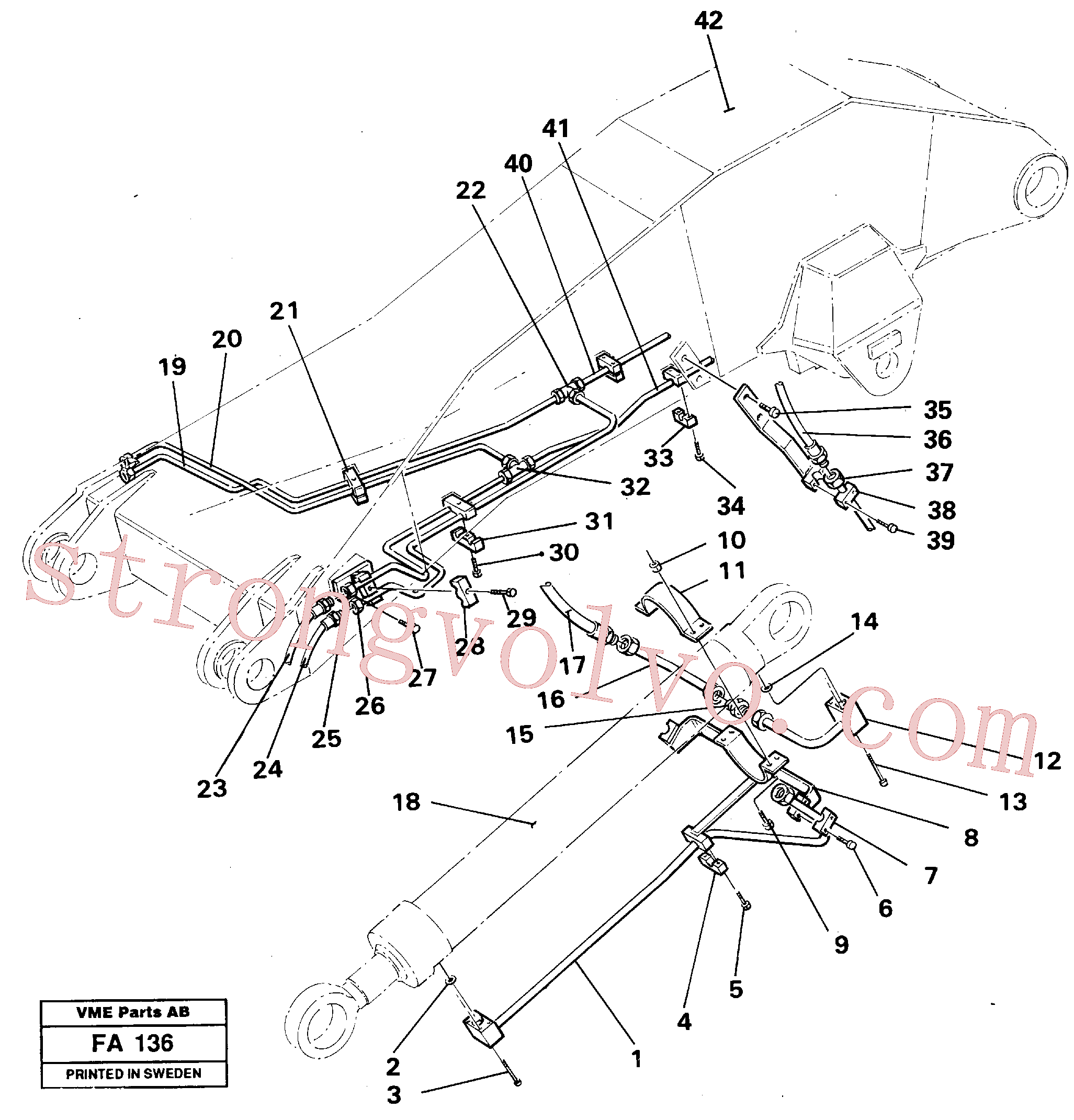 Volvo Montagem VOE14046872 Tube Clamp Acessórios