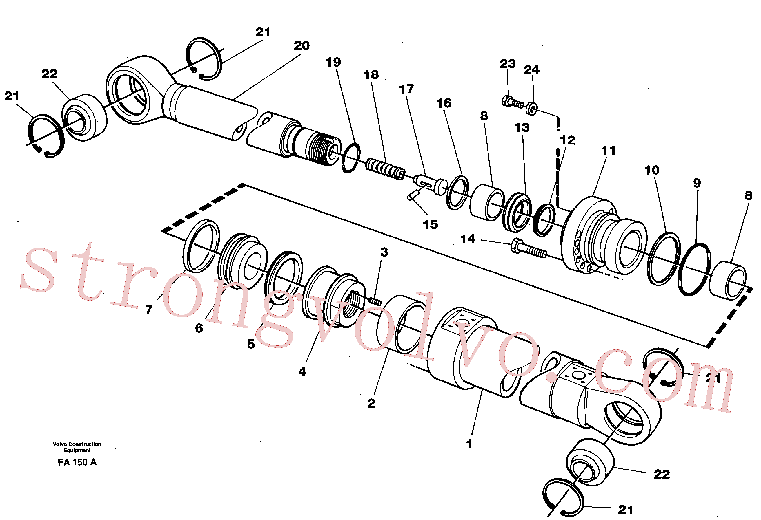 VOE13960230 Volvo Cilindro de balde(FA150A Montagem)