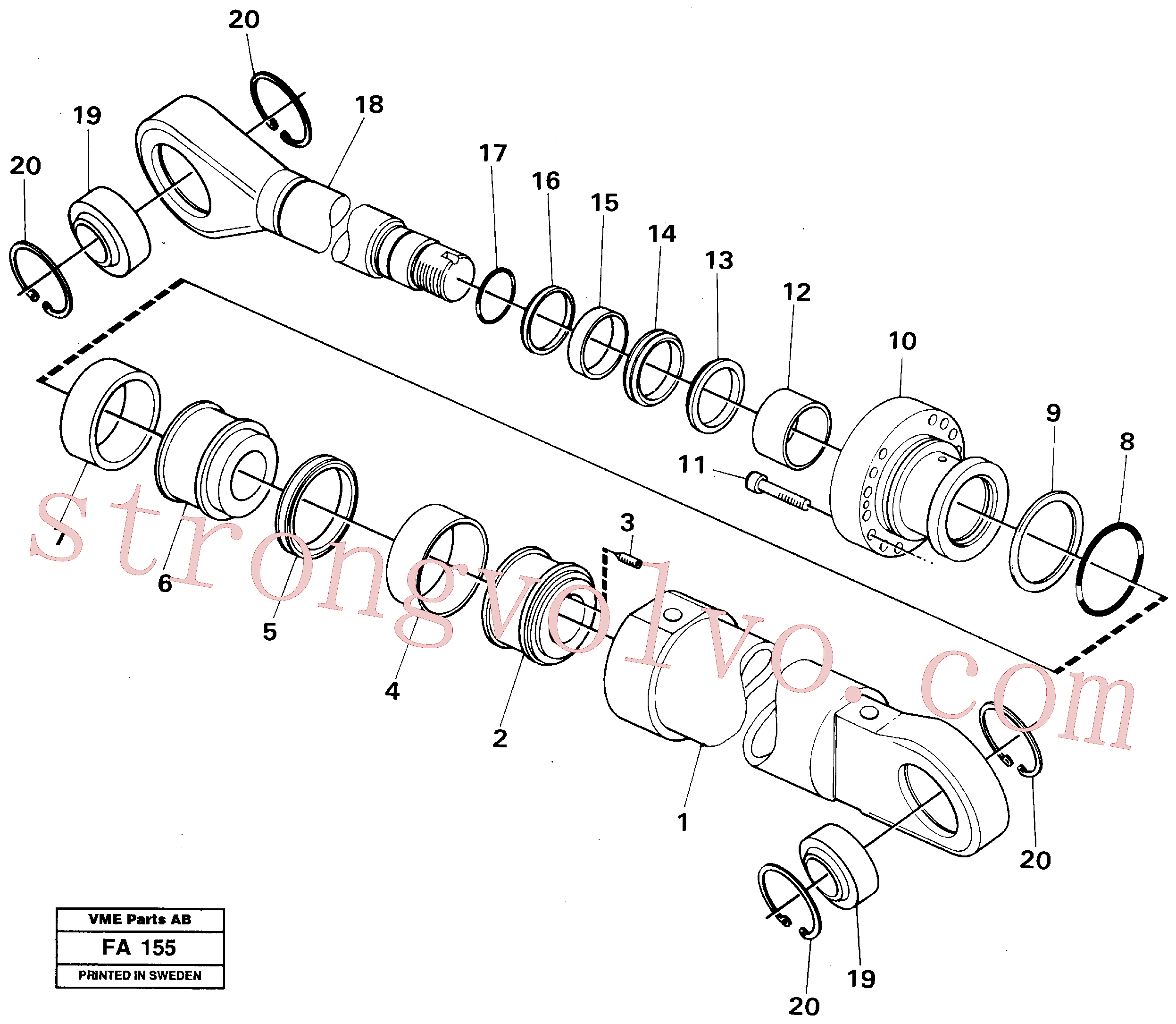 VOE14042995 Volvo Cilindro da lança(FA155 Montagem)