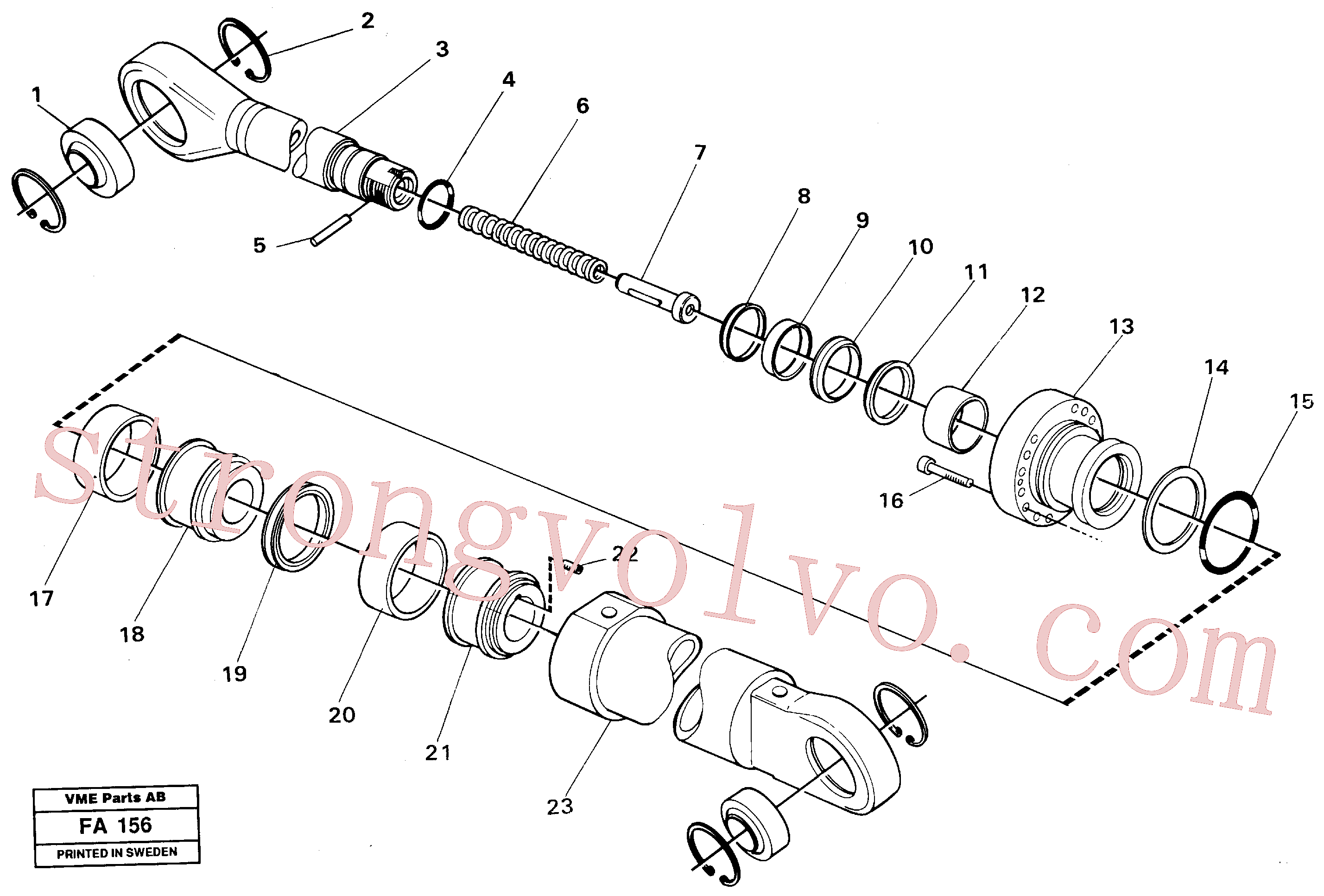 VOE14042995 Volvo Cilindro do braço de afundamento(FA156 Montagem)