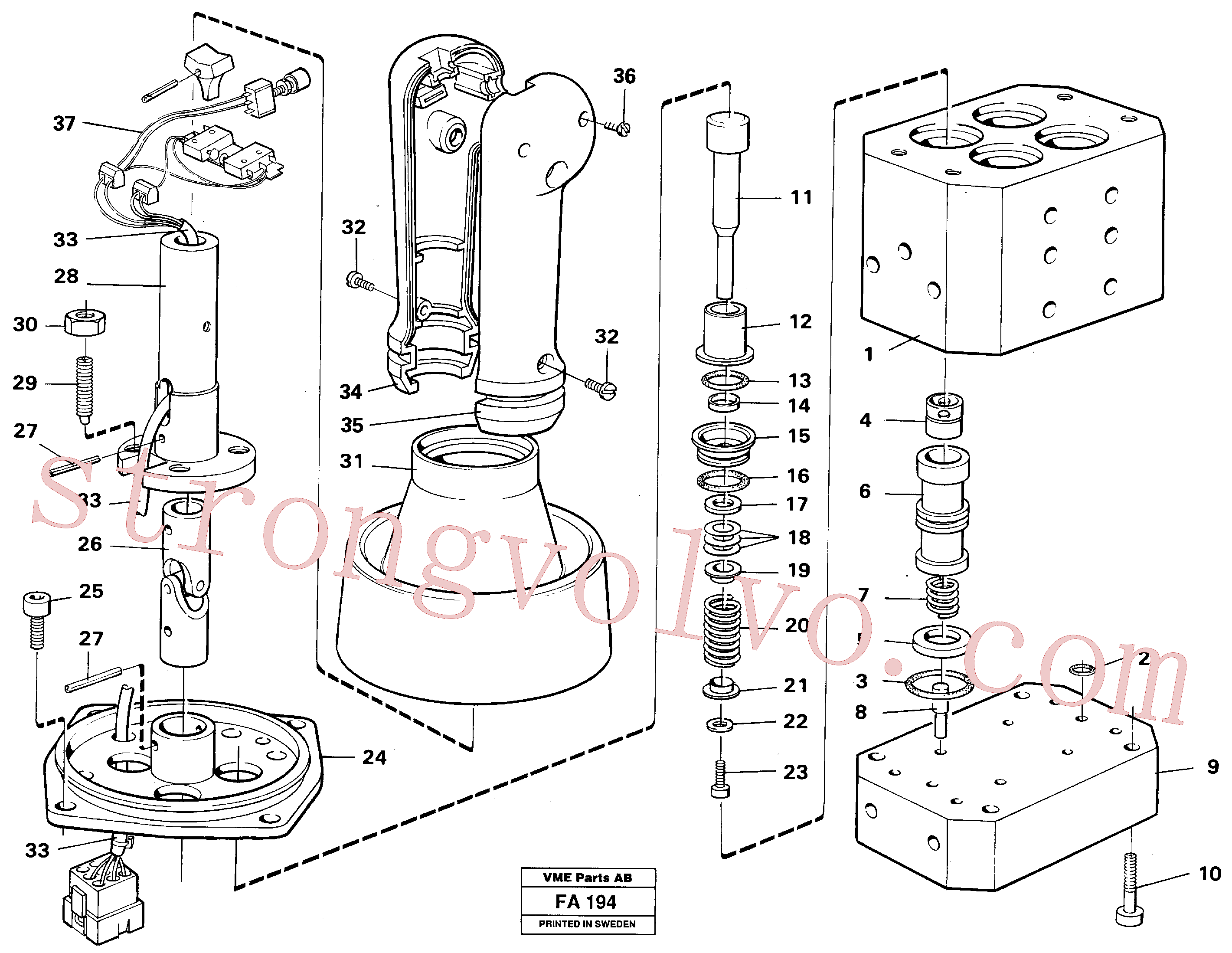 VOE14241247 Volvo Válvula de pressão de controlo(FA194 Montagem)