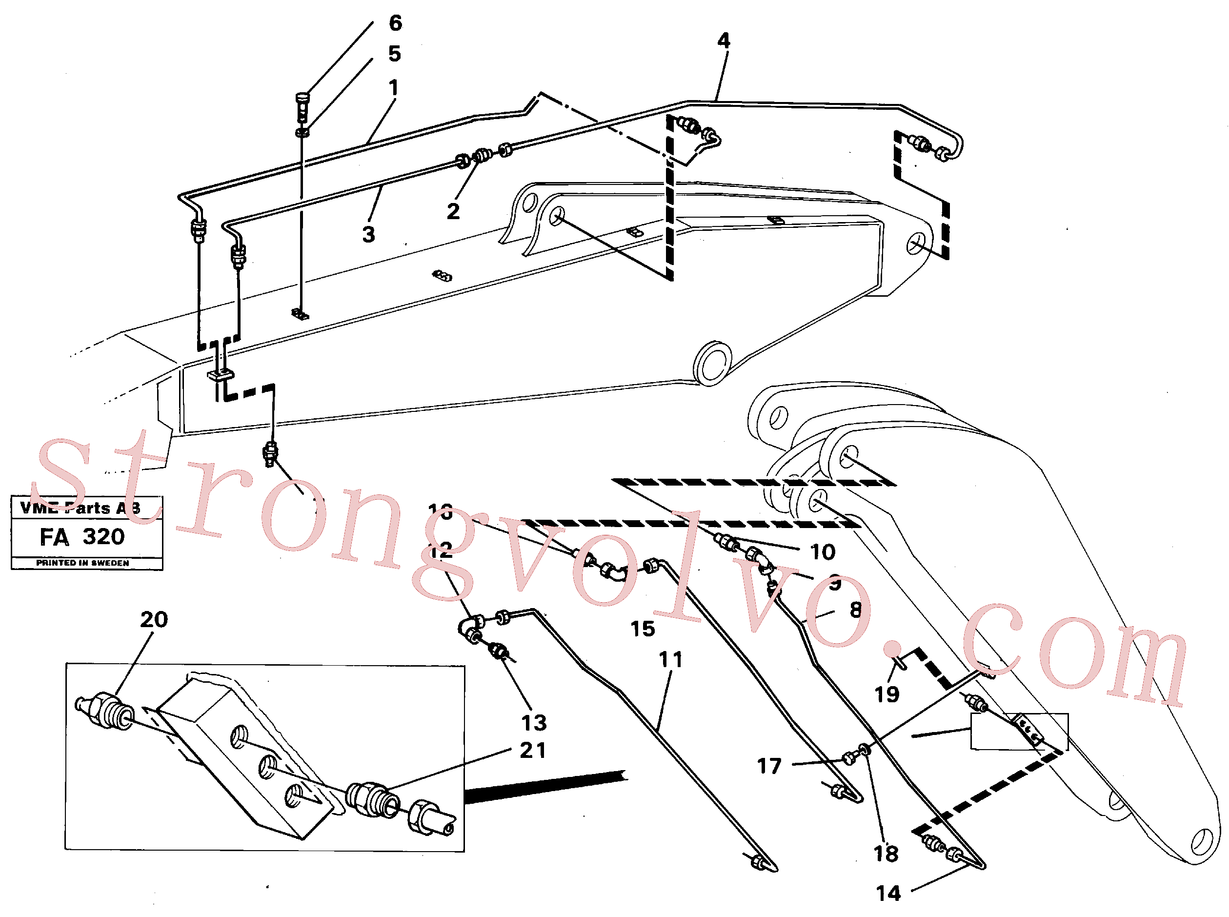VOE14261058 Tube Assembly Volvo escavadeira