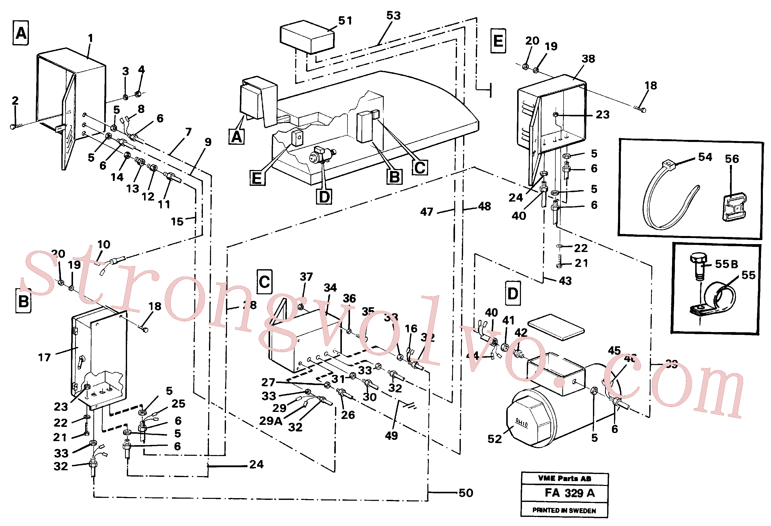 China Made VOE14016464 Cabo Volvo Acessórios para escavadeira