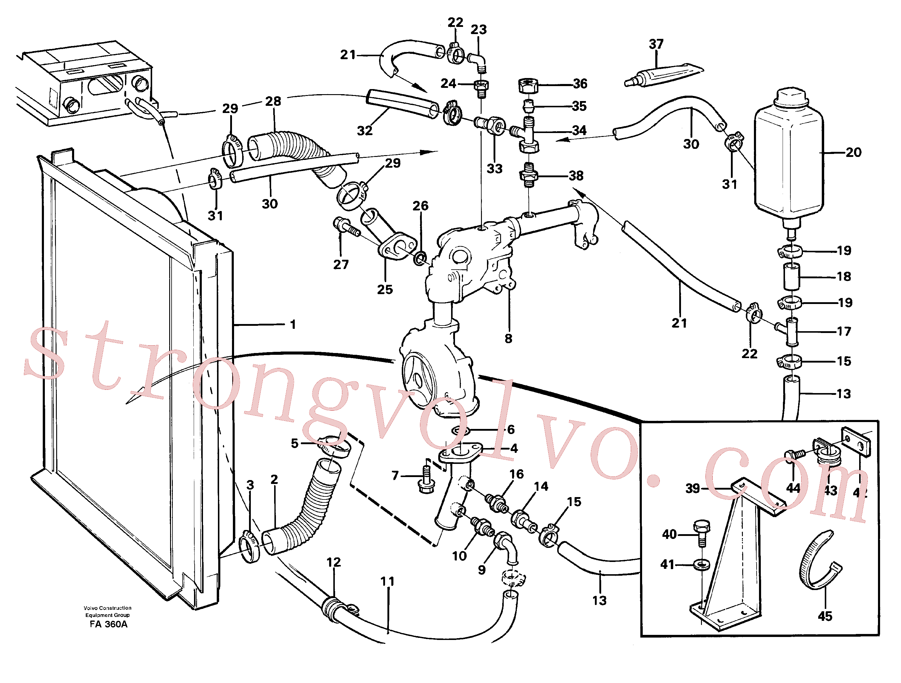 VOE14213271 Volvo Sistema de arrefecimento(FA360A Montagem)