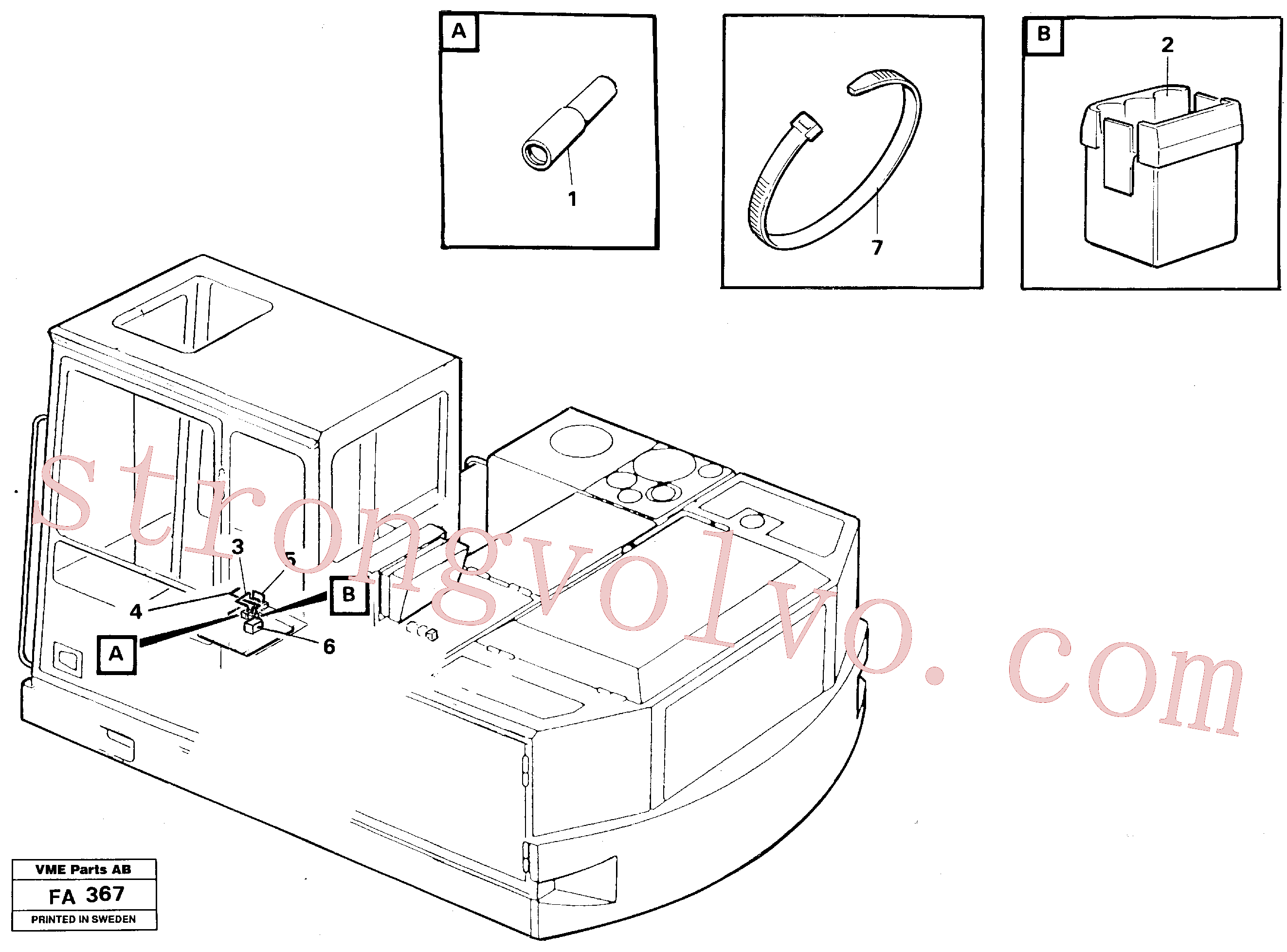 China Made VOE14253737 Cable Volvo Acessórios para escavadeira