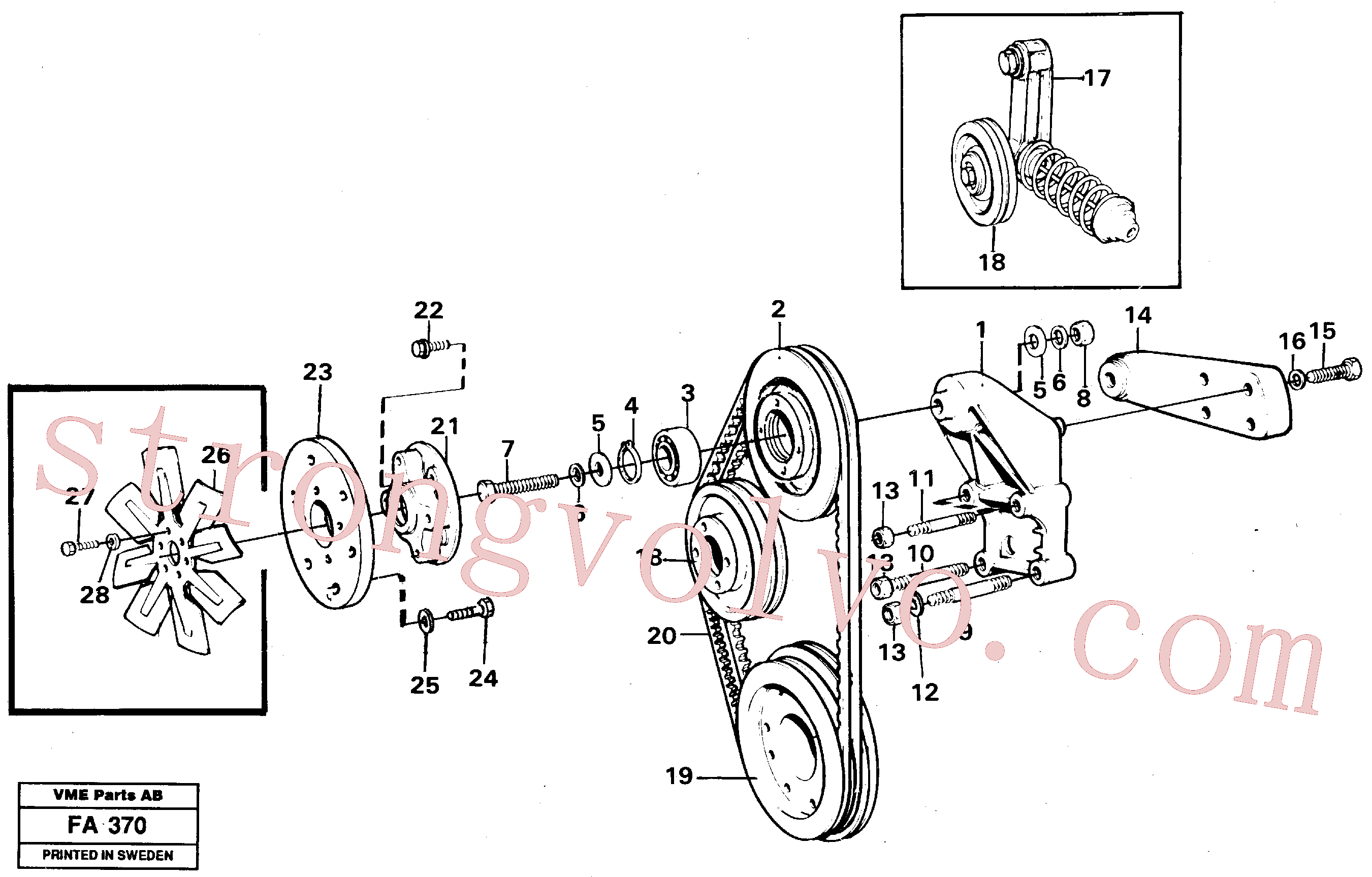 VOE11030642 Polia correia dent Volvo escavadeira