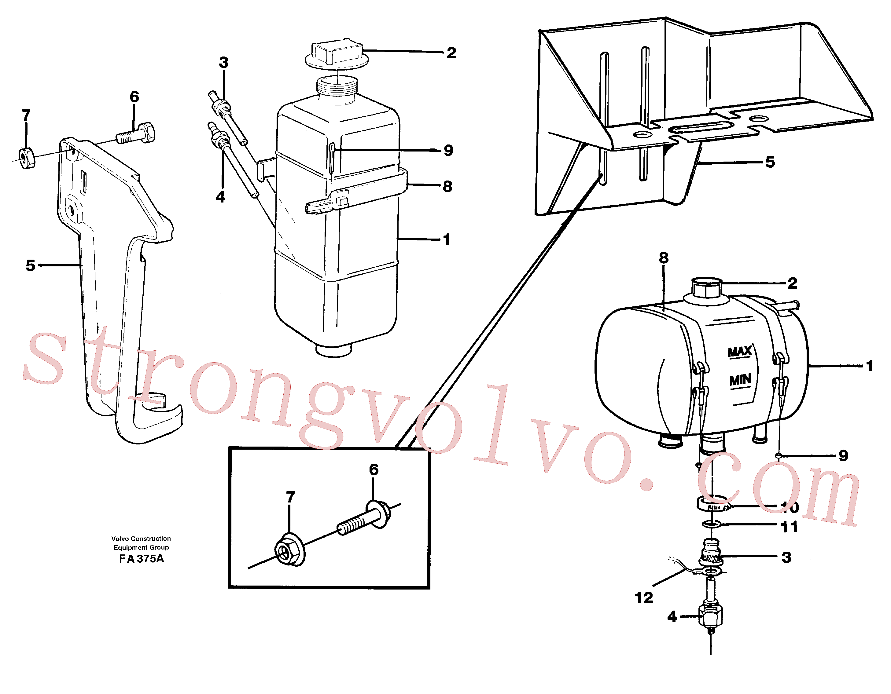 VOE843266 Volvo Tanque de expansão com acessórios(FA375A Montagem)