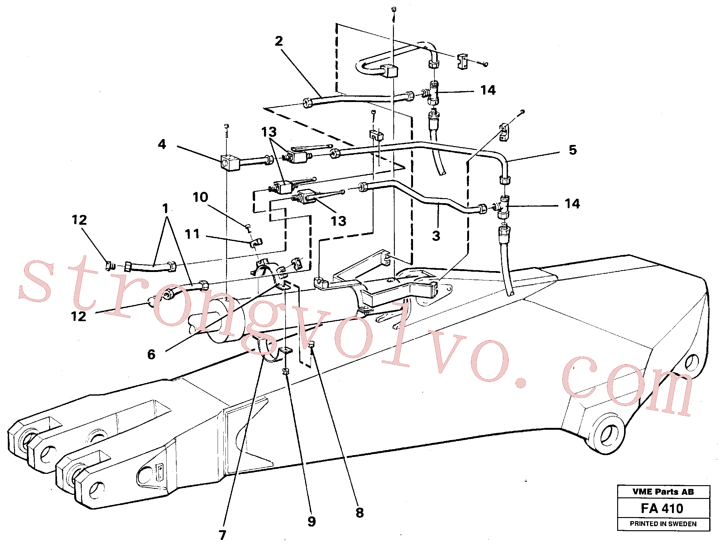 Atacado VOE14249976 Tube Assembly Volvo escavadeira