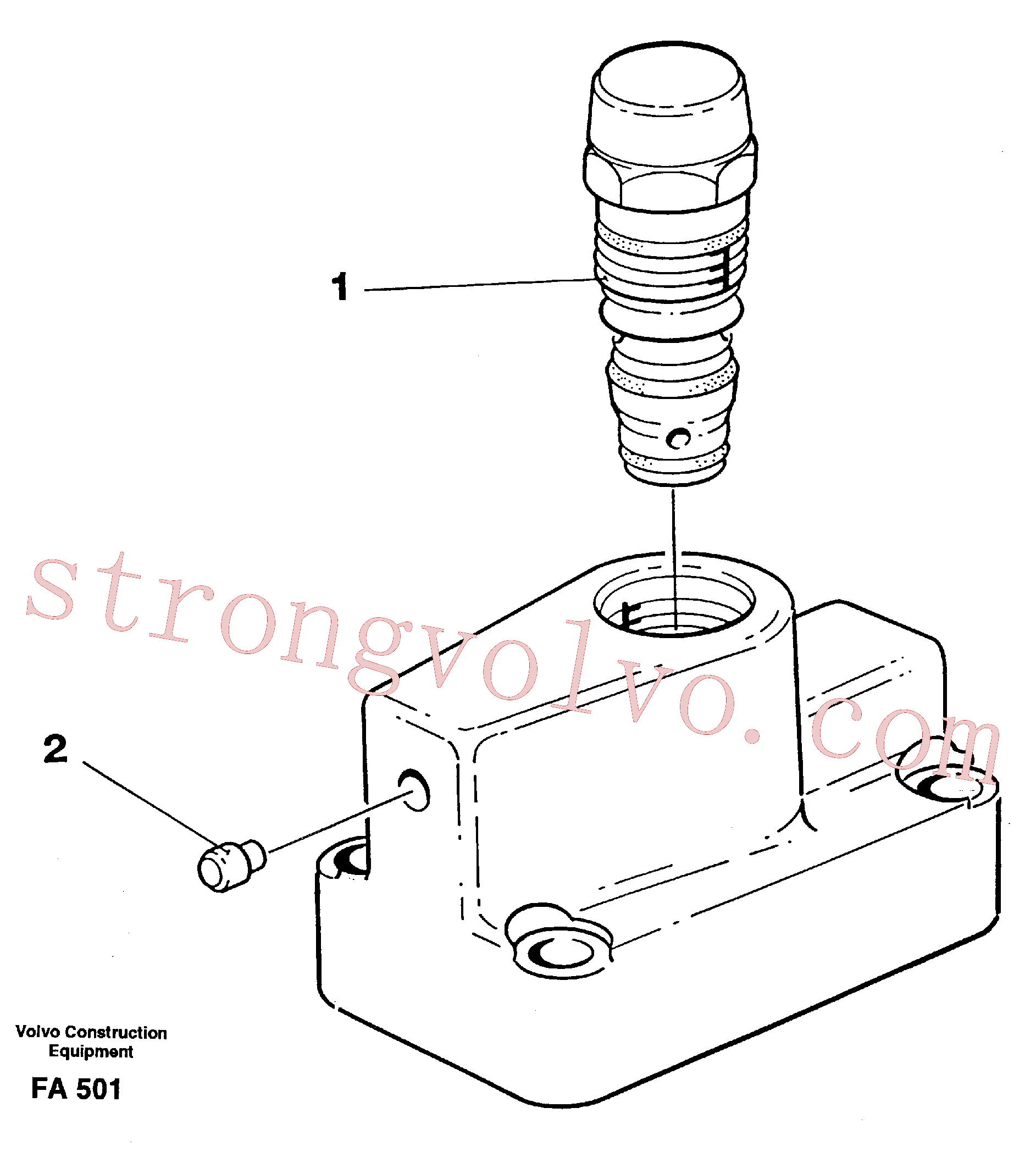 VOE14267235 Volvo Válvula de limitação da pressão(FA501 Montagem)